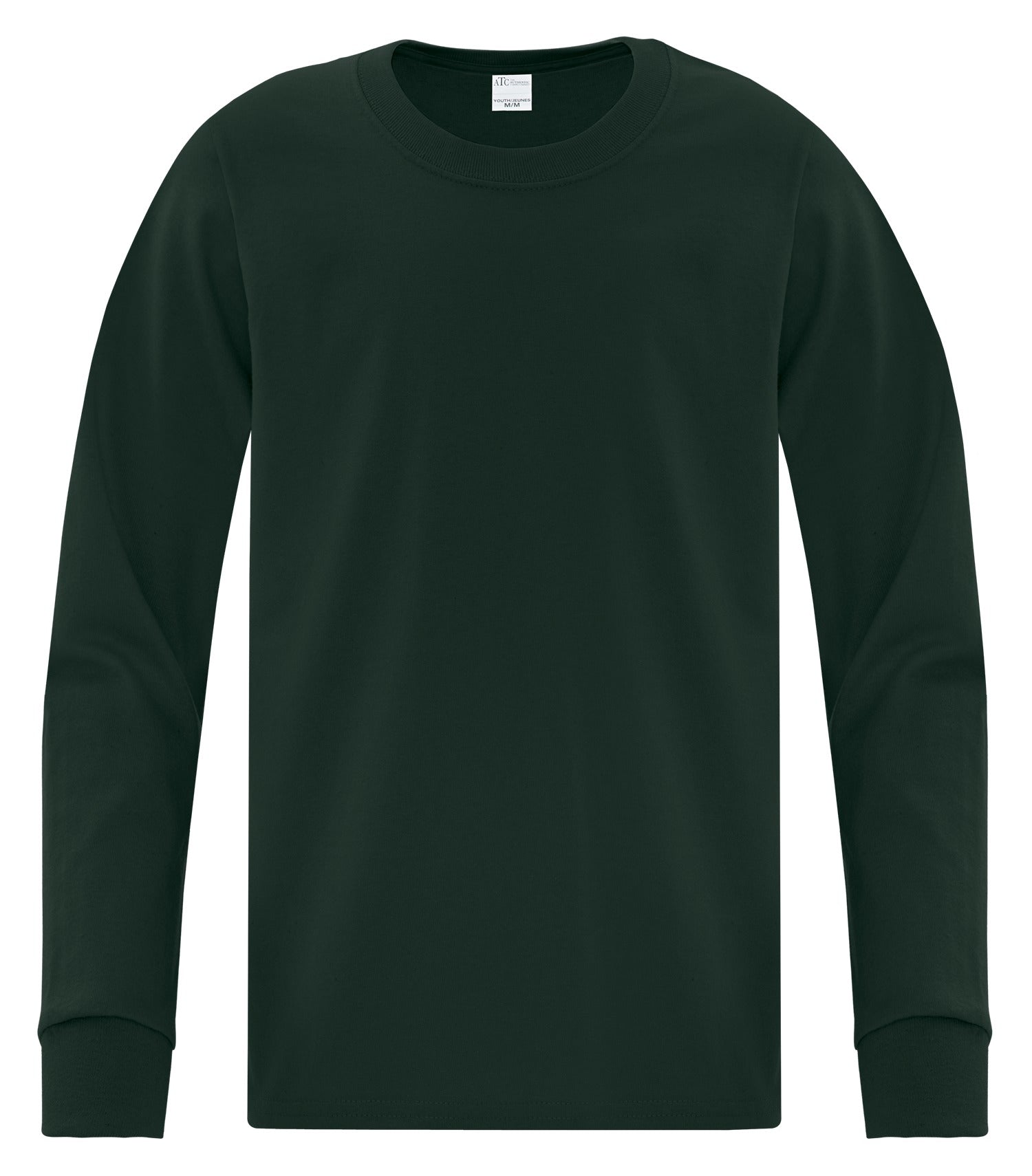 ATC EVERYDAY COTTON LONG SLEEVE YOUTH TEE (ATC1015Y) - Darkgreen