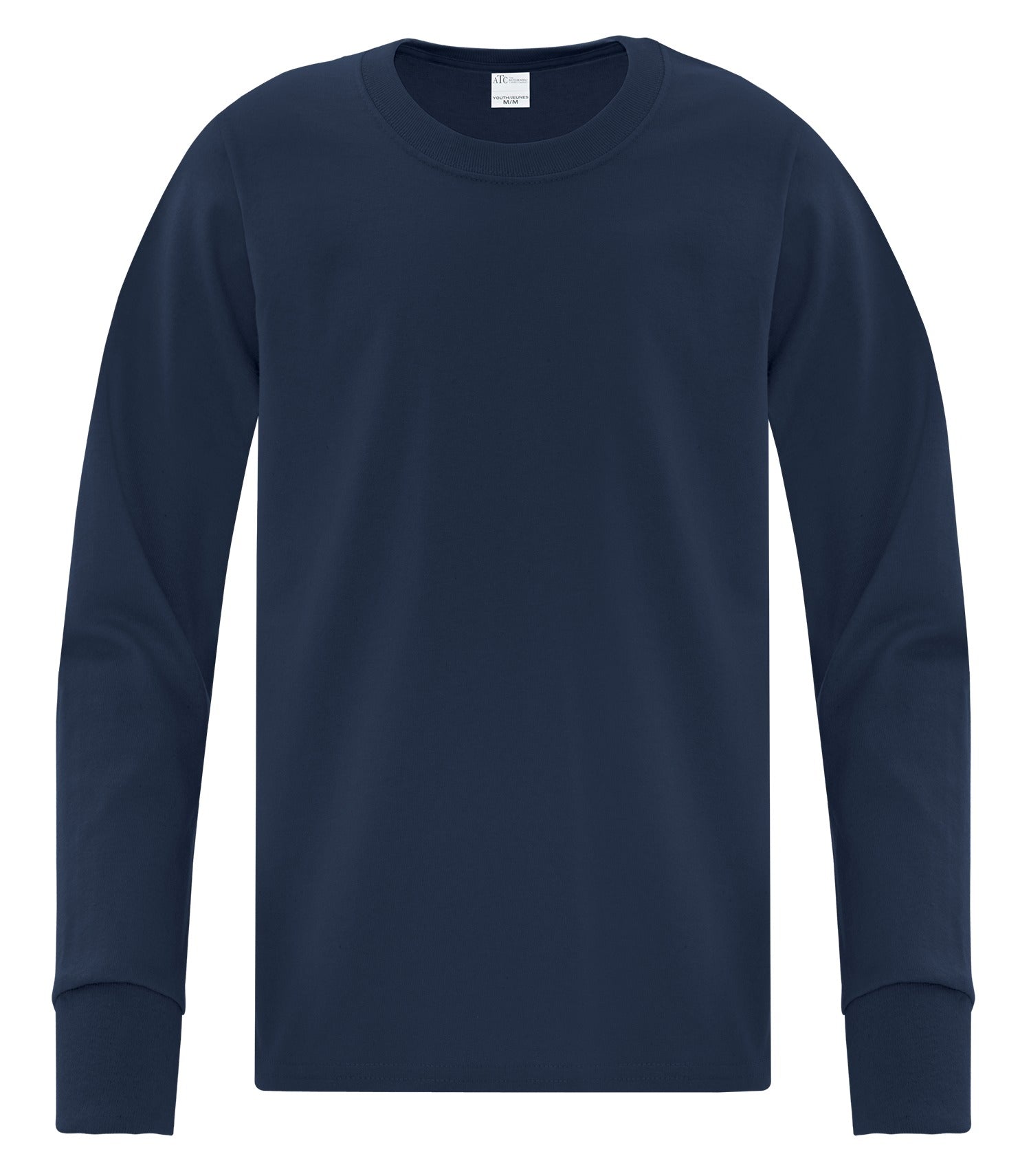 ATC EVERYDAY COTTON LONG SLEEVE YOUTH TEE (ATC1015Y) - Navy