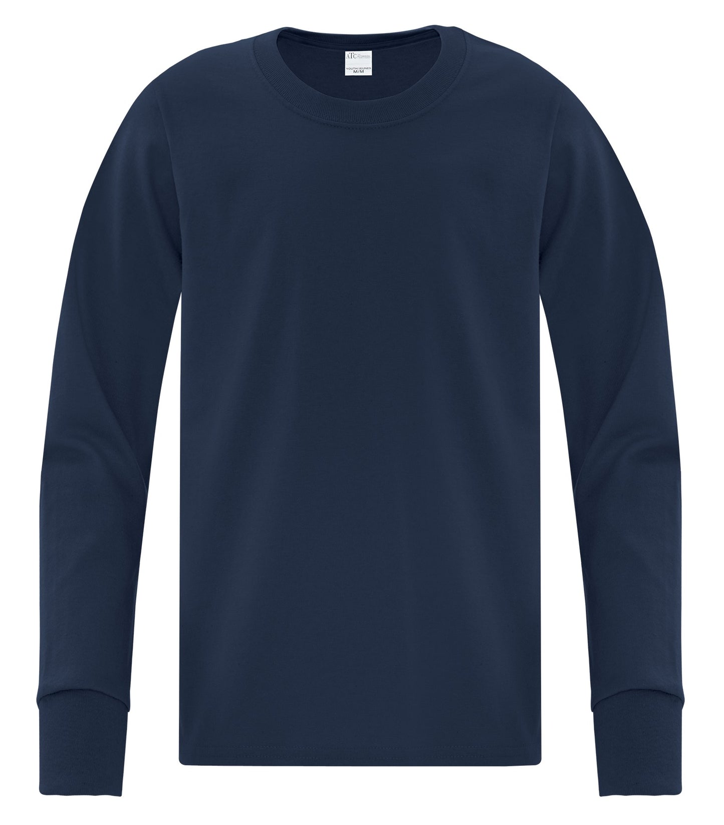 ATC EVERYDAY COTTON LONG SLEEVE YOUTH TEE (ATC1015Y) - Navy
