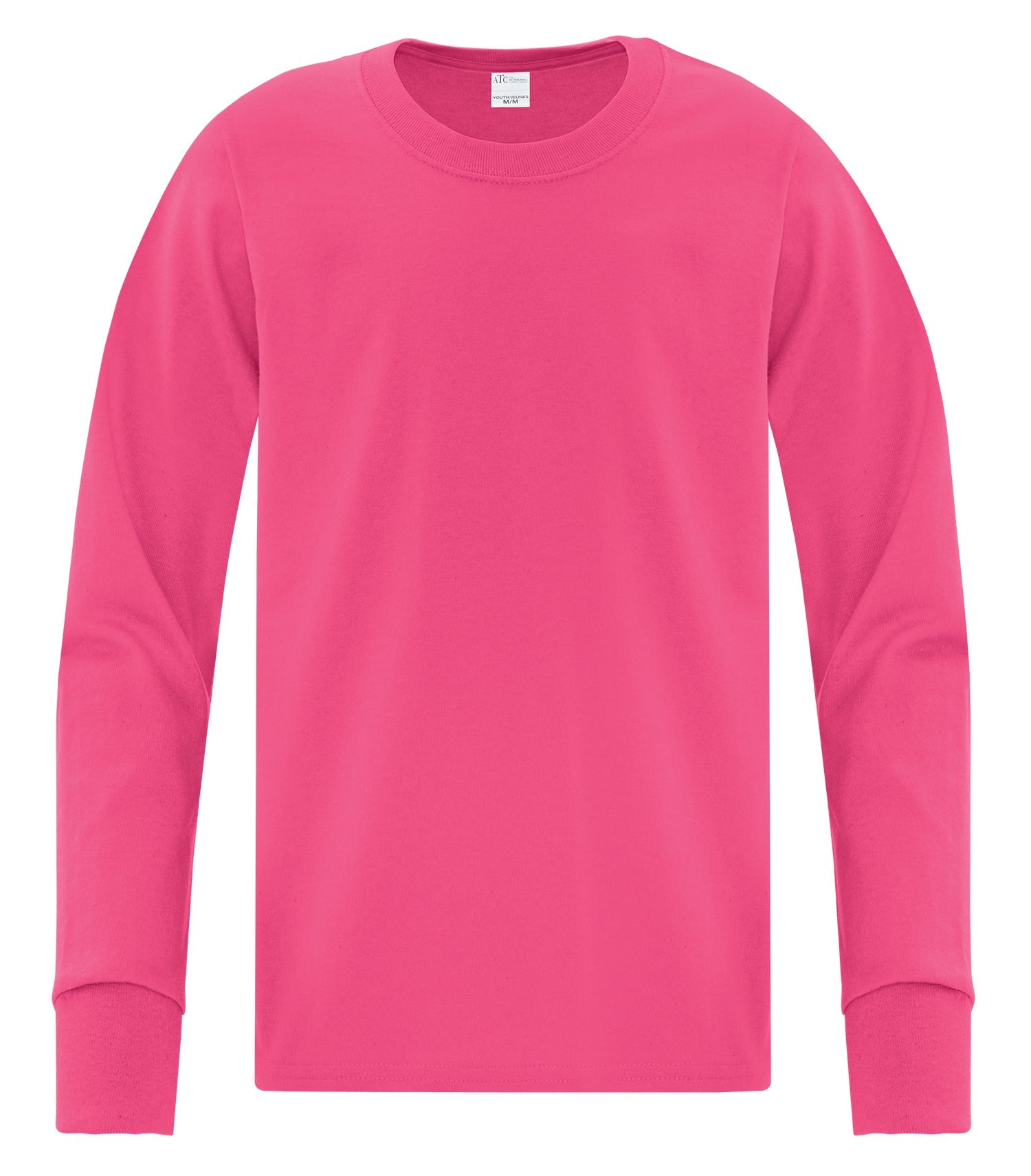 ATC EVERYDAY COTTON LONG SLEEVE YOUTH TEE (ATC1015Y) - Sangria
