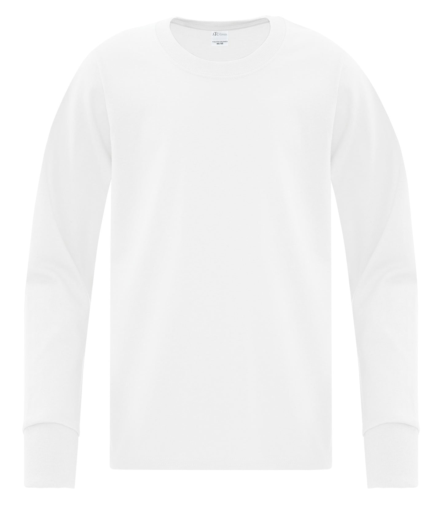 ATC EVERYDAY COTTON LONG SLEEVE YOUTH TEE (ATC1015Y) - White