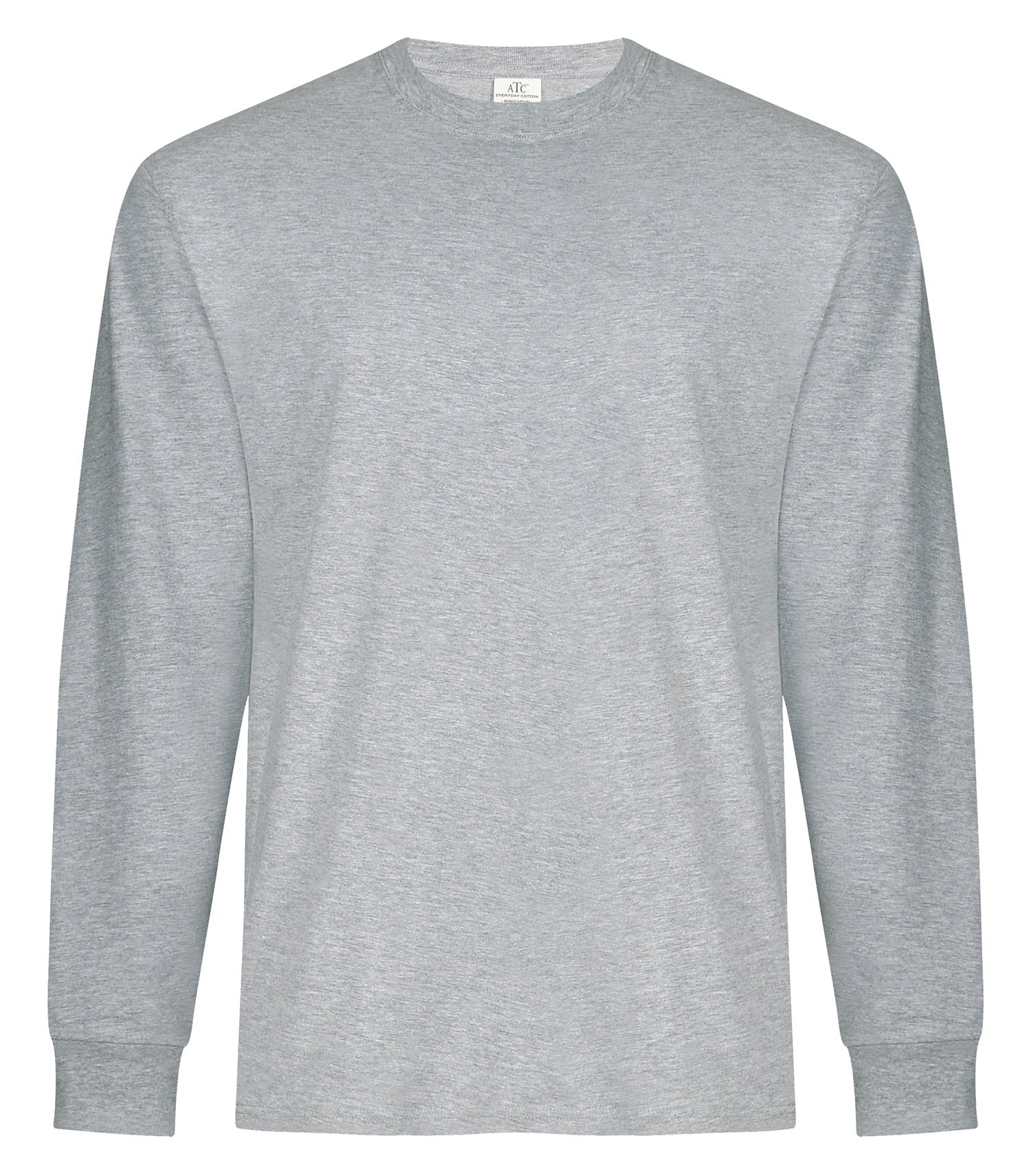 ATC EVERYDAY RING SPUN COTTON LONG SLEEVE TEE (ATC2015) - Athletic Heather