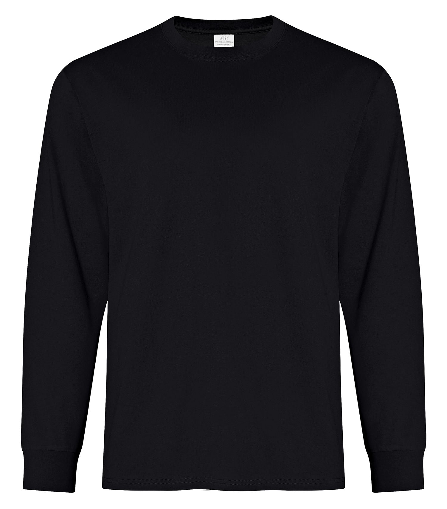 ATC EVERYDAY RING SPUN COTTON LONG SLEEVE TEE (ATC2015) - Black