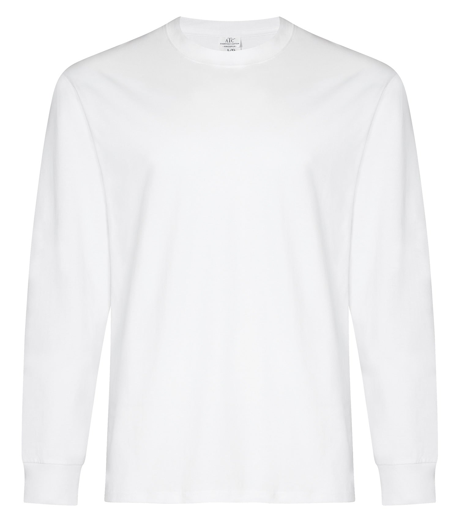 ATC EVERYDAY RING SPUN COTTON LONG SLEEVE TEE (ATC2015) - White
