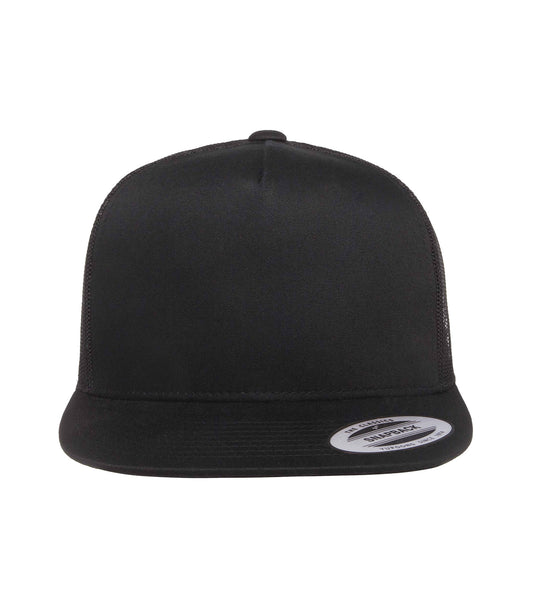 ATC™ YP CLASSICS® FIVE-PANEL CLASSIC TRUCKER CAP - Black/Black