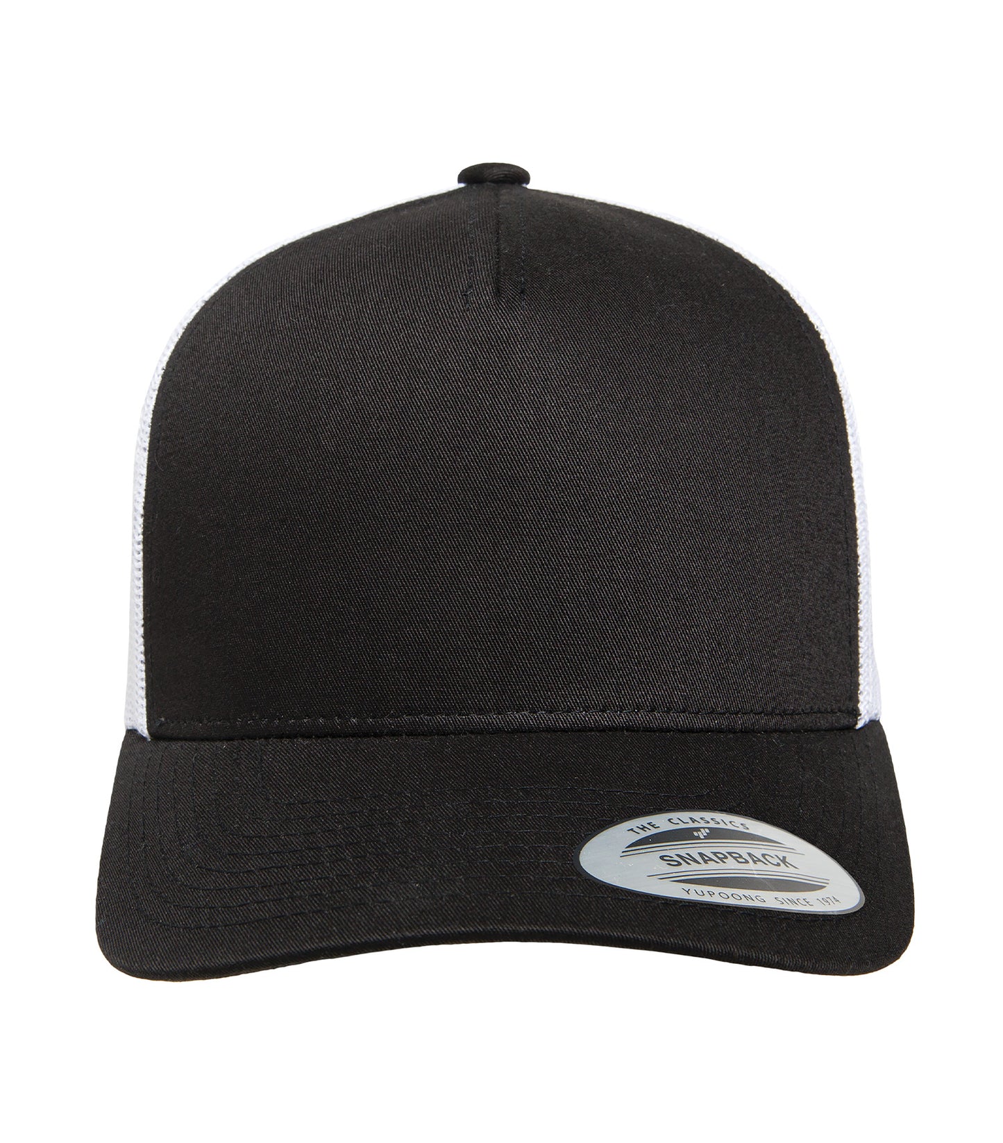 ATC FIVE-PANEL RETRO TRUCKER CAP (ATC6506) - Black White