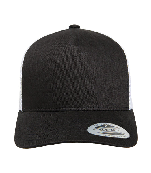 ATC™ YP CLASSICS® FIVE-PANEL RETRO TRUCKER CAP - Black/White