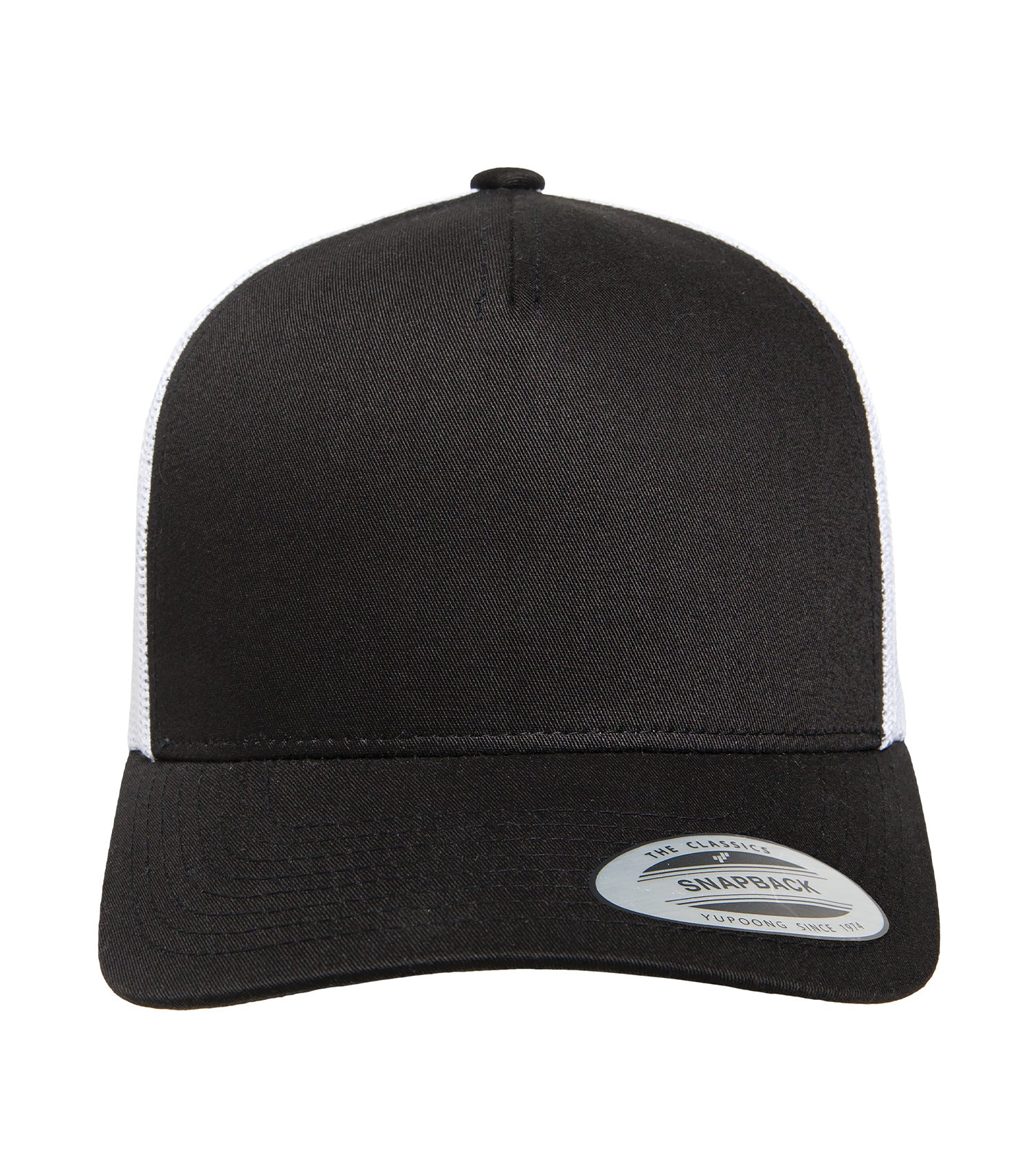 ATC FIVE-PANEL RETRO TRUCKER CAP (ATC6506) - Black White