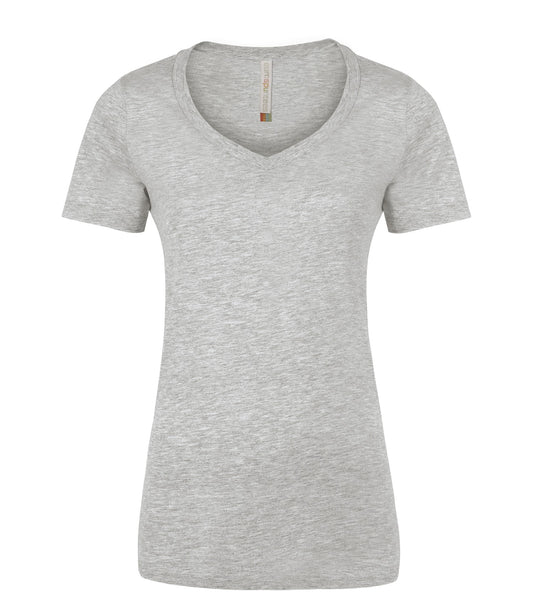 ATC™ EUROSPUN® RING SPUN V-NECK LADIES' TEE - Athletic Grey