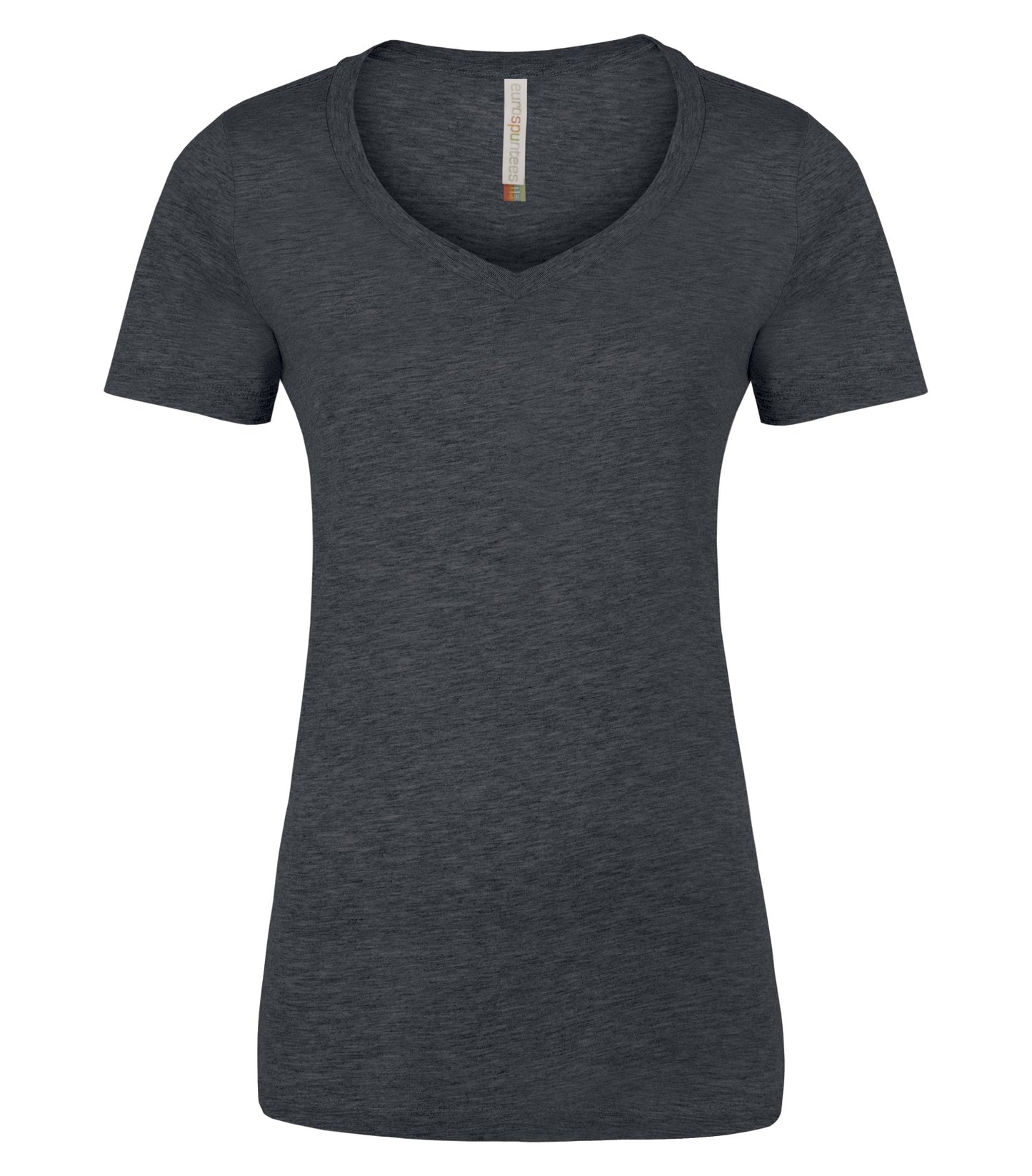 ATC RING SPUN V-NECK LADIES' TEE (ATC8001L) - Charcoalheather