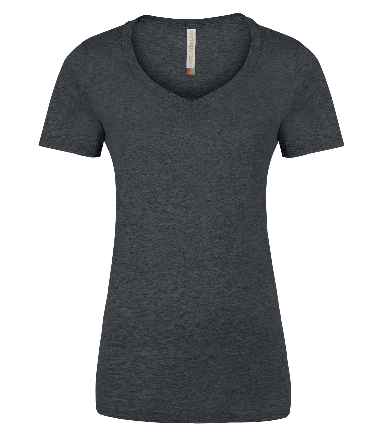 ATC RING SPUN V-NECK LADIES' TEE (ATC8001L) - Charcoalheather
