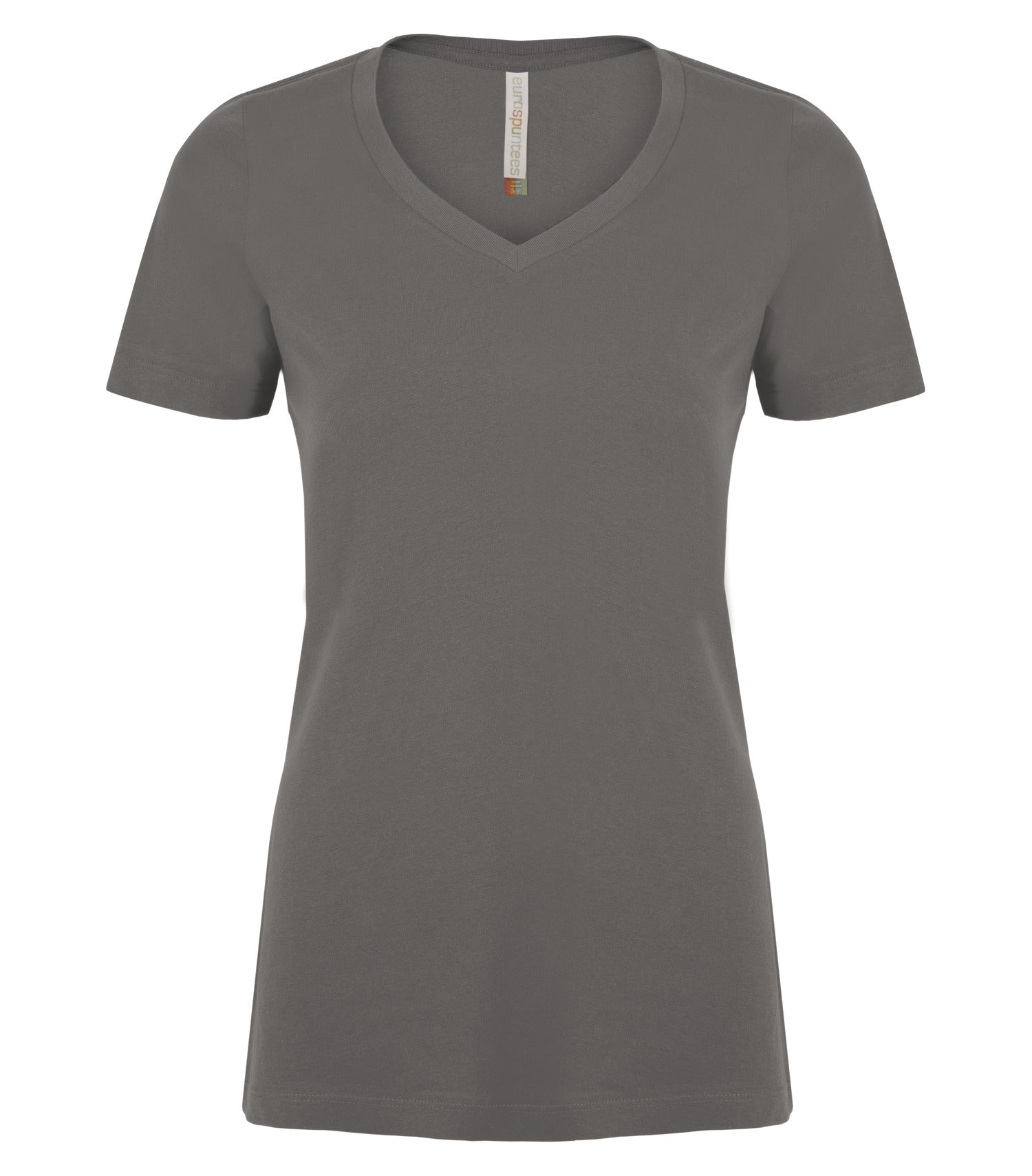 ATC RING SPUN V-NECK LADIES' TEE (ATC8001L) - Coalgrey