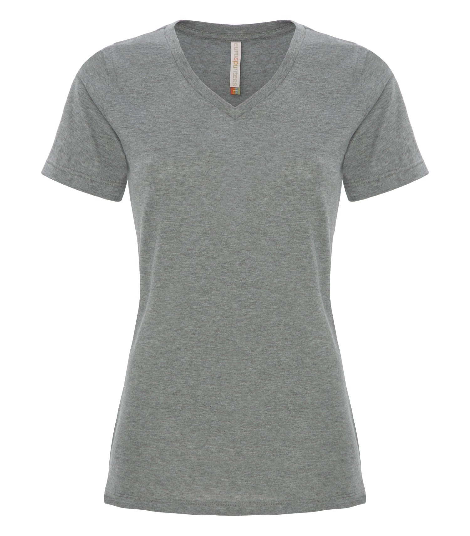 ATC RING SPUN V-NECK LADIES' TEE (ATC8001L) - Deepheather