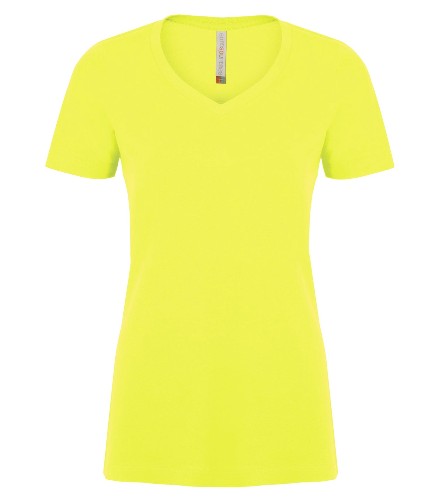 ATC RING SPUN V-NECK LADIES' TEE (ATC8001L) - Extremeyellow Webonly