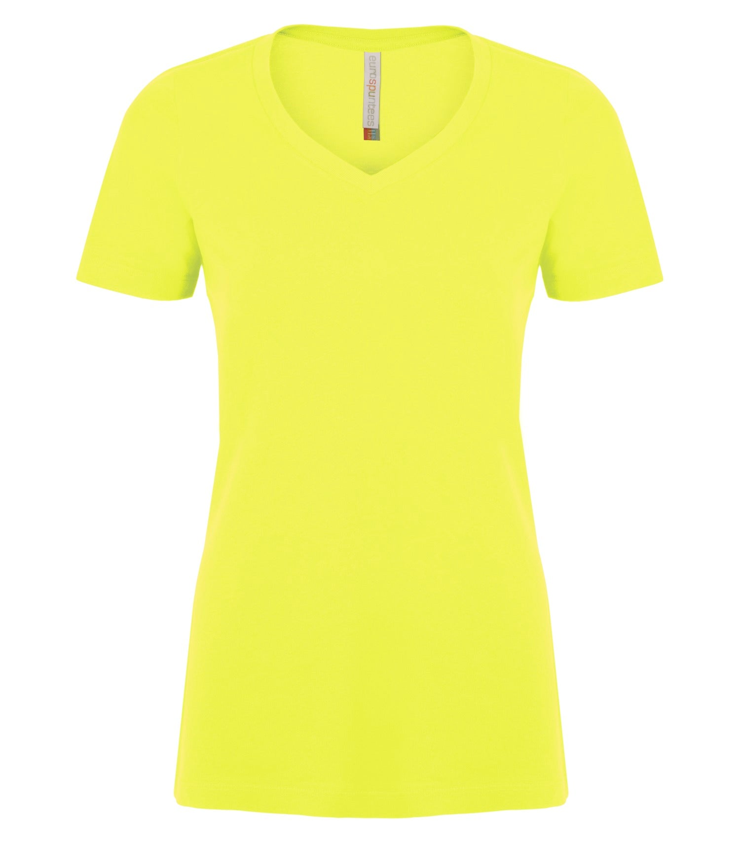 ATC RING SPUN V-NECK LADIES' TEE (ATC8001L) - Extremeyellow Webonly