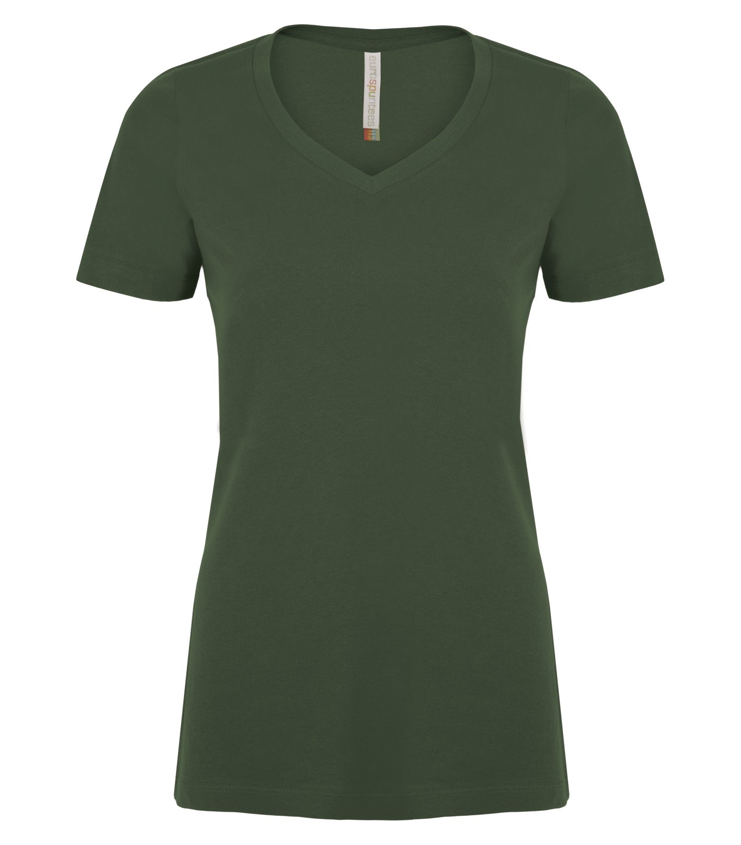 ATC RING SPUN V-NECK LADIES' TEE (ATC8001L) - Forestgreen