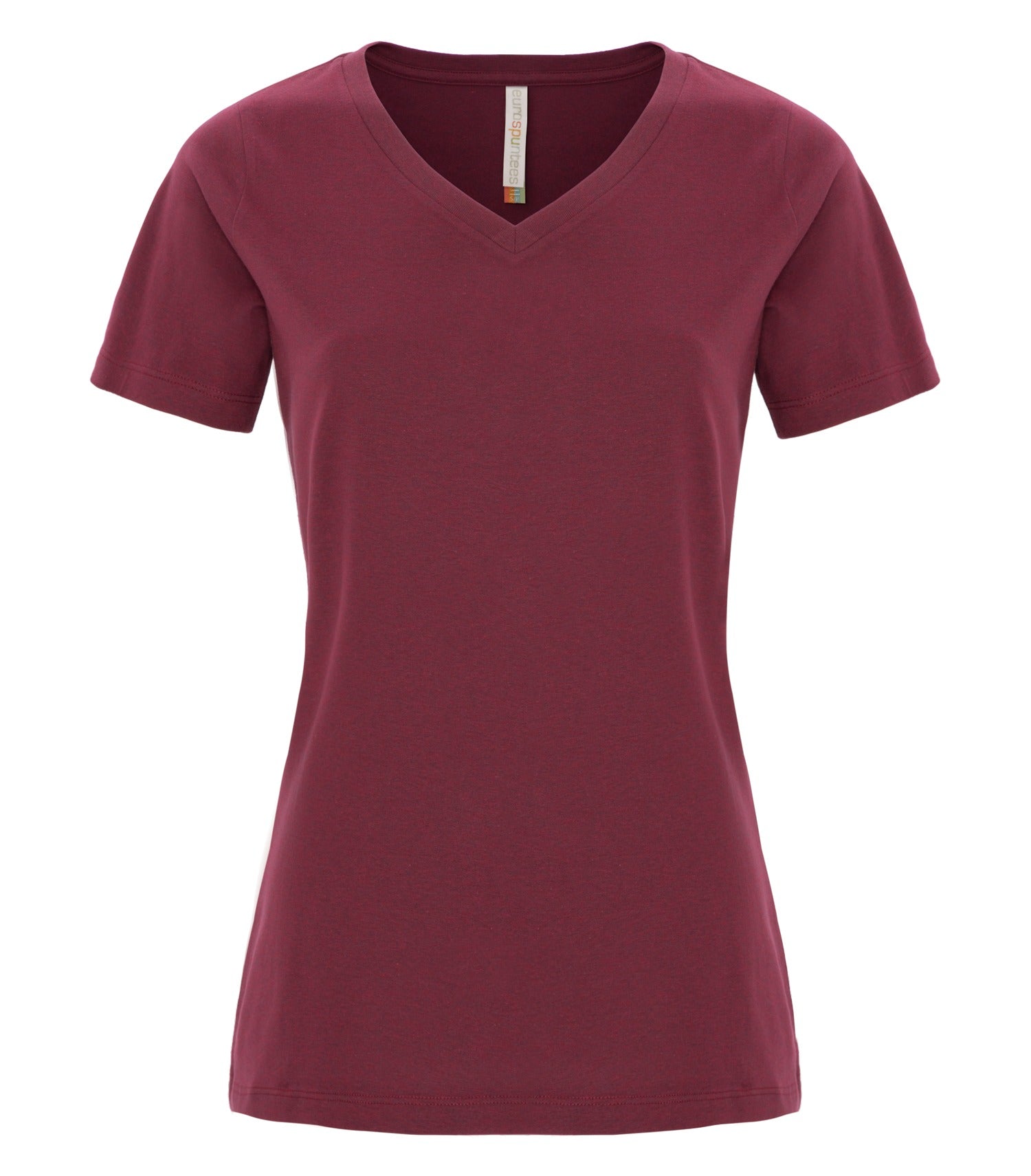 ATC RING SPUN V-NECK LADIES' TEE (ATC8001L) - Heathercardinal