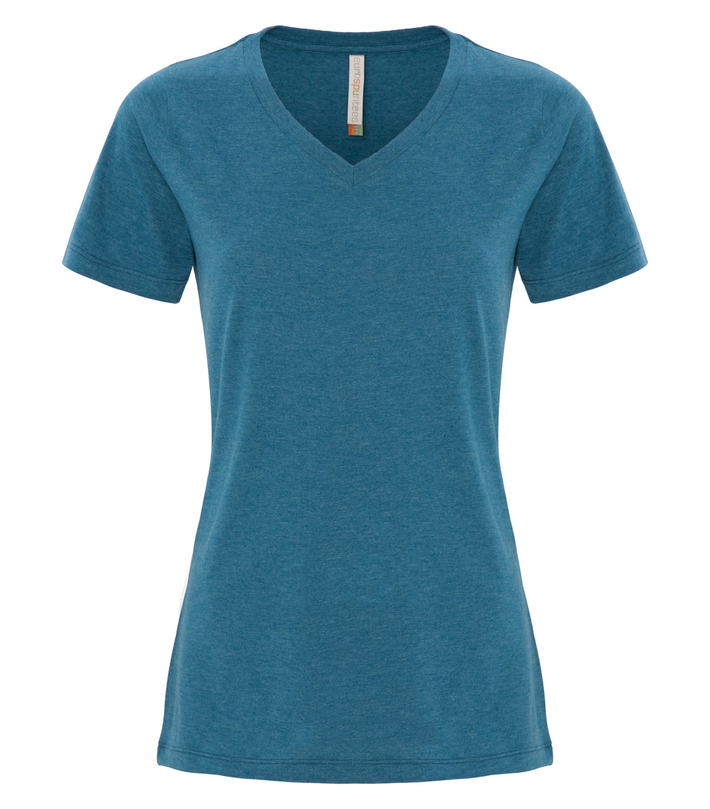 ATC RING SPUN V-NECK LADIES' TEE (ATC8001L) - Heatherteal