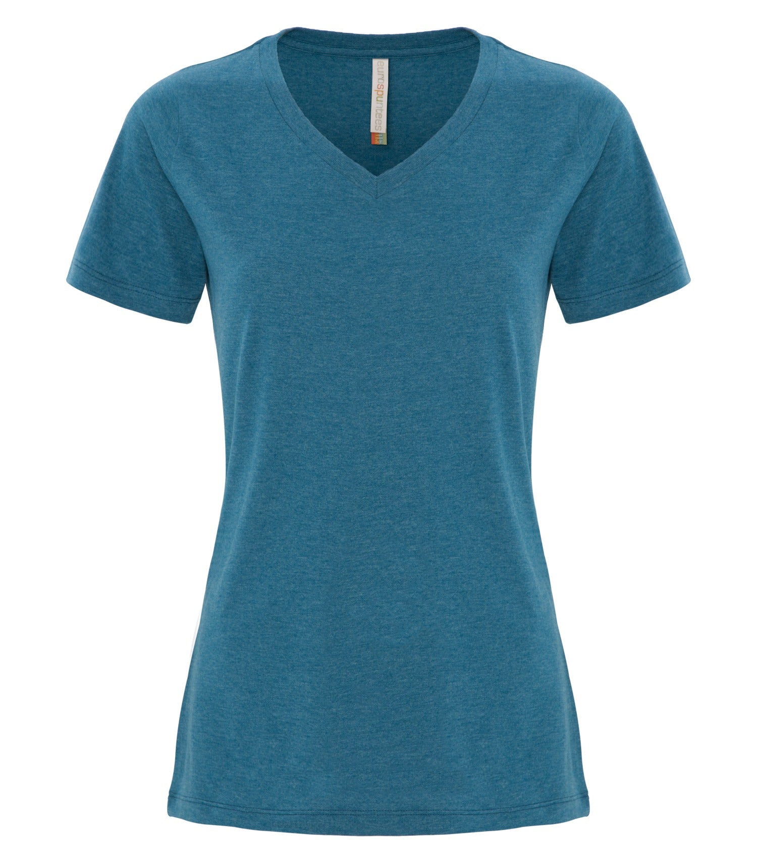 ATC RING SPUN V-NECK LADIES' TEE (ATC8001L) - Heatherteal