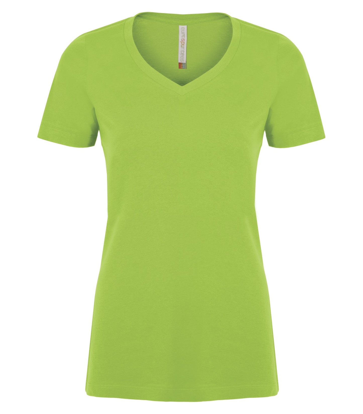 ATC RING SPUN V-NECK LADIES' TEE (ATC8001L) - Limeshock