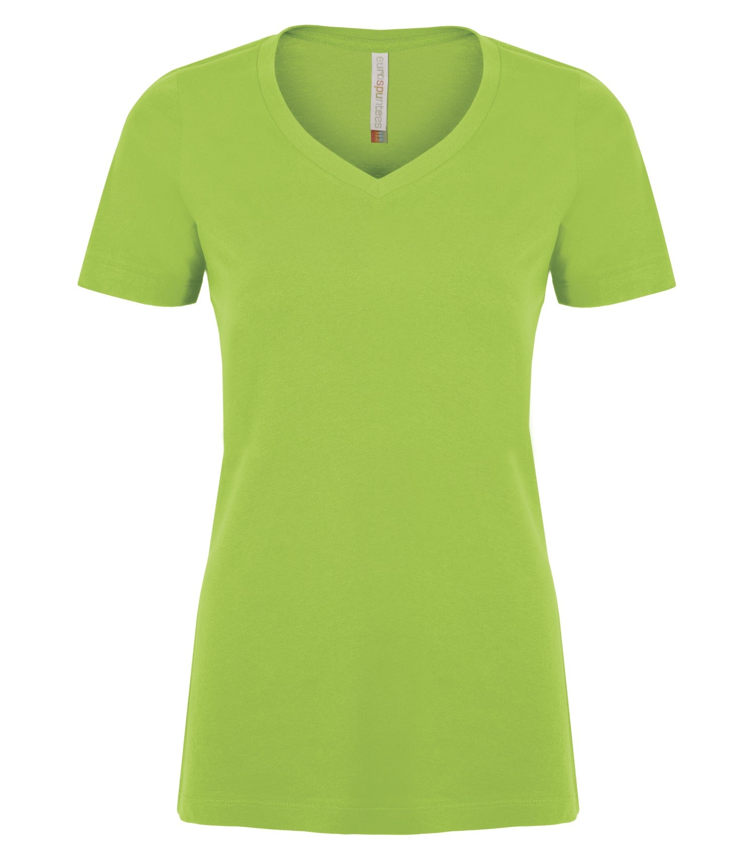 ATC RING SPUN V-NECK LADIES' TEE (ATC8001L) - Limeshock