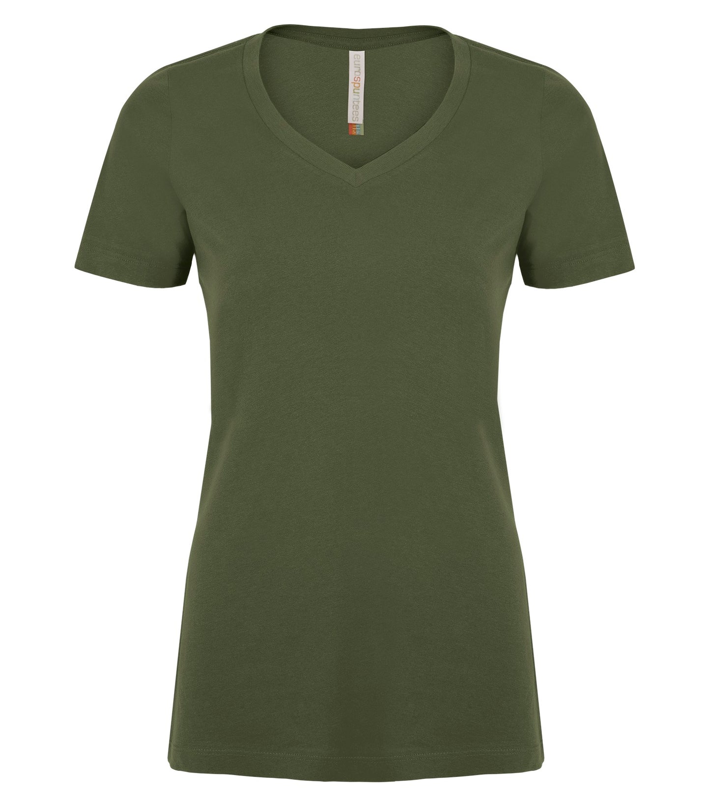 ATC RING SPUN V-NECK LADIES' TEE (ATC8001L) - Moss