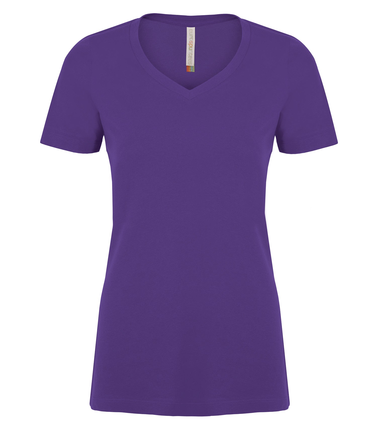 ATC RING SPUN V-NECK LADIES' TEE (ATC8001L) - Purple