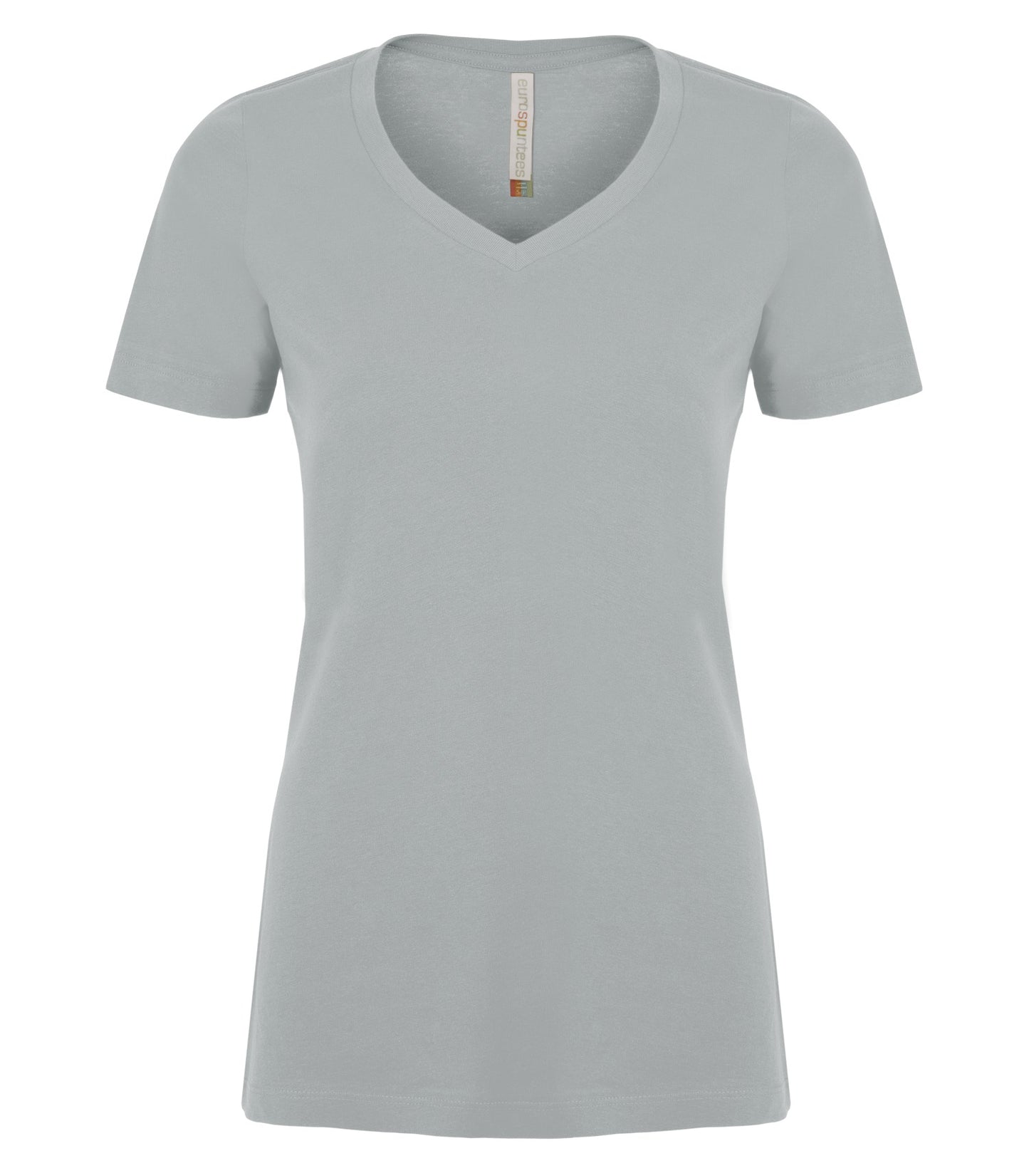 ATC RING SPUN V-NECK LADIES' TEE (ATC8001L) - Silver