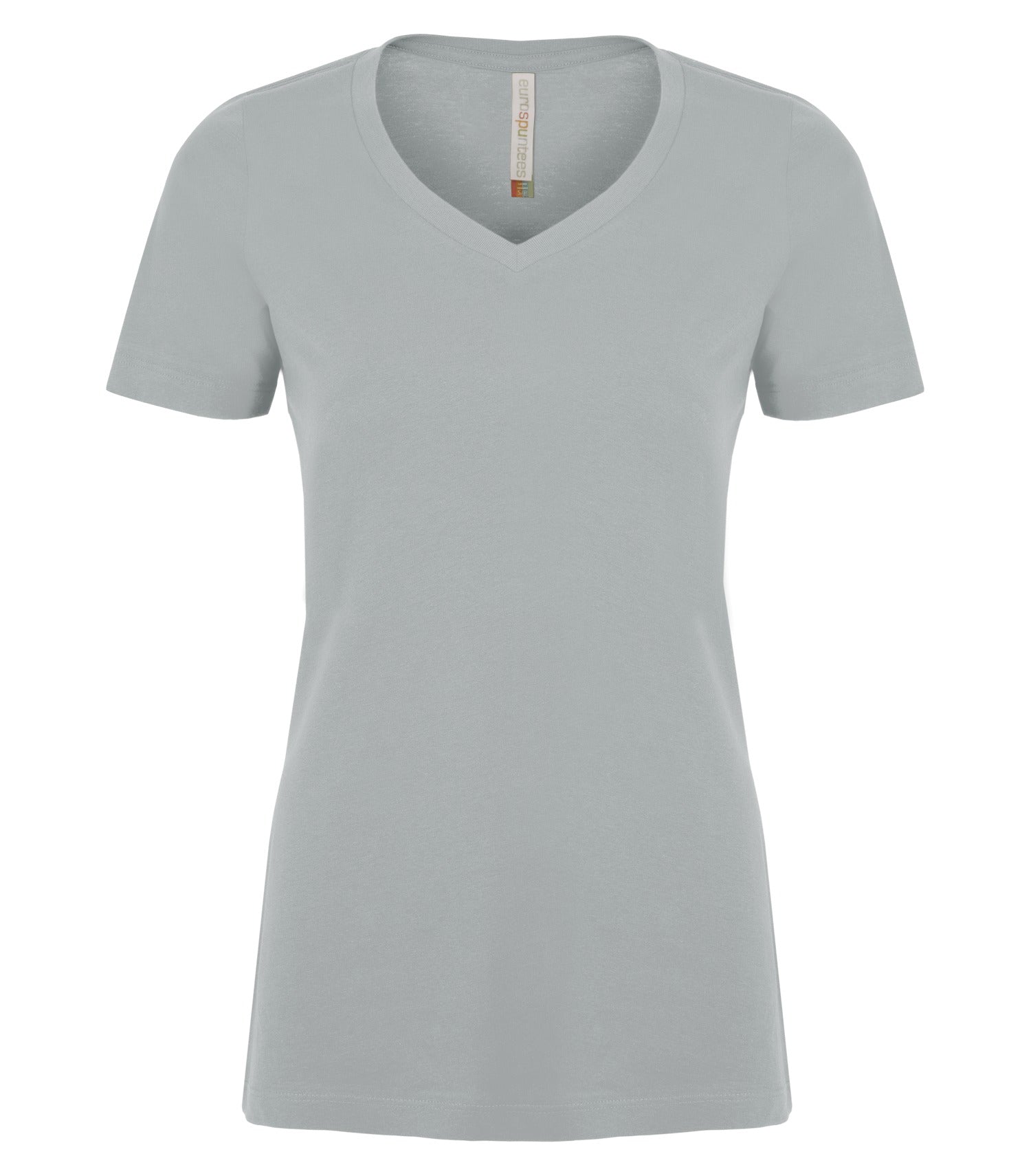 ATC RING SPUN V-NECK LADIES' TEE (ATC8001L) - Silver