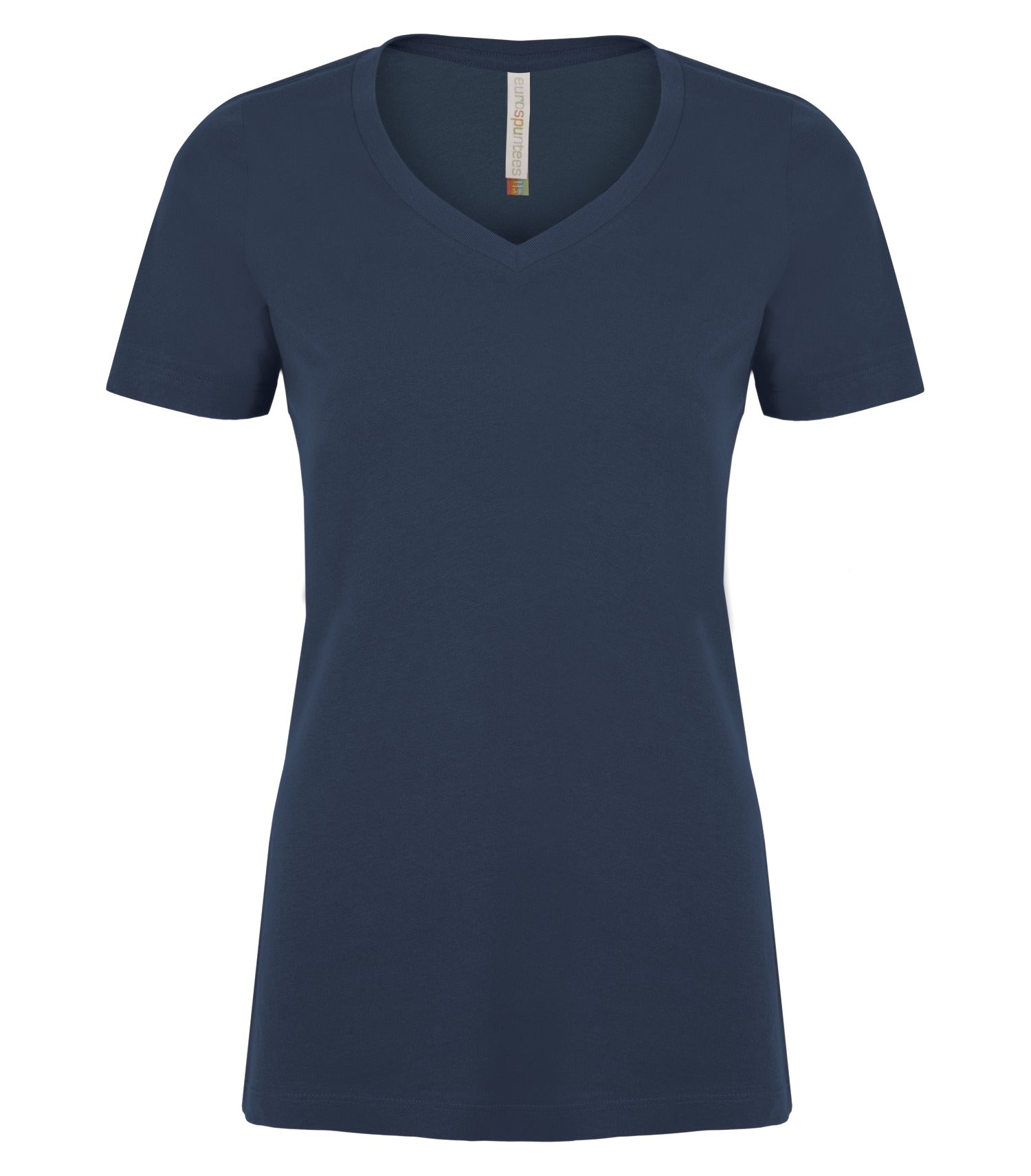 ATC RING SPUN V-NECK LADIES' TEE (ATC8001L) - Truenavy