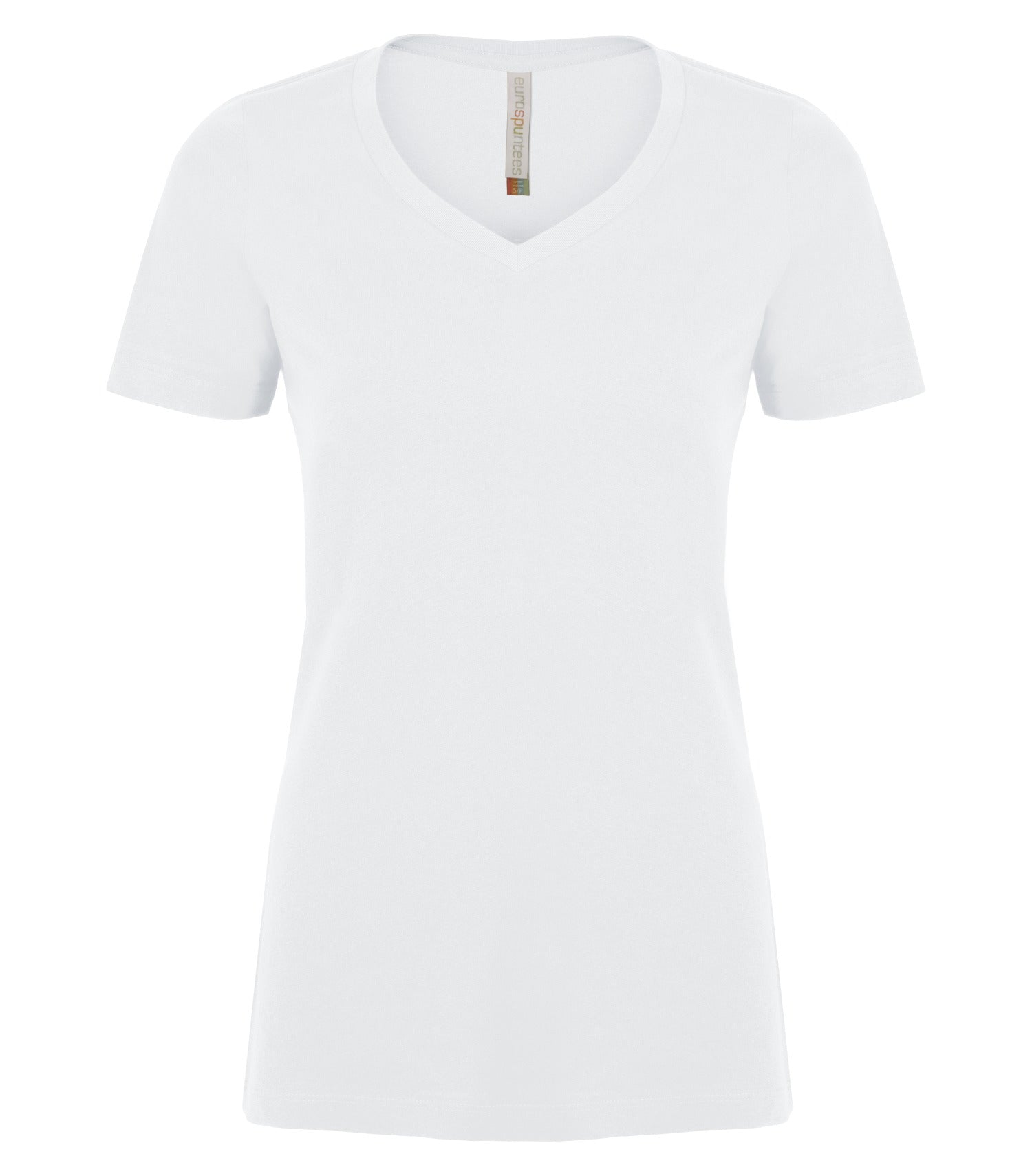 ATC RING SPUN V-NECK LADIES' TEE (ATC8001L) - White