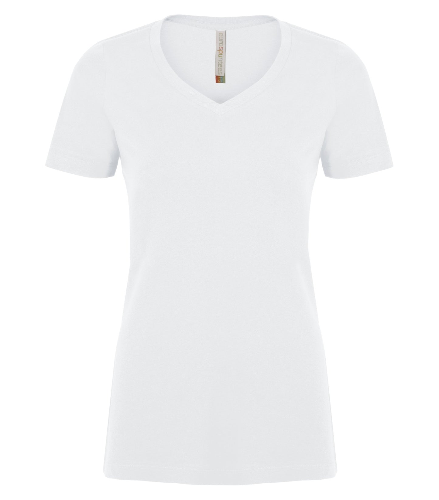 ATC RING SPUN V-NECK LADIES' TEE (ATC8001L) - White