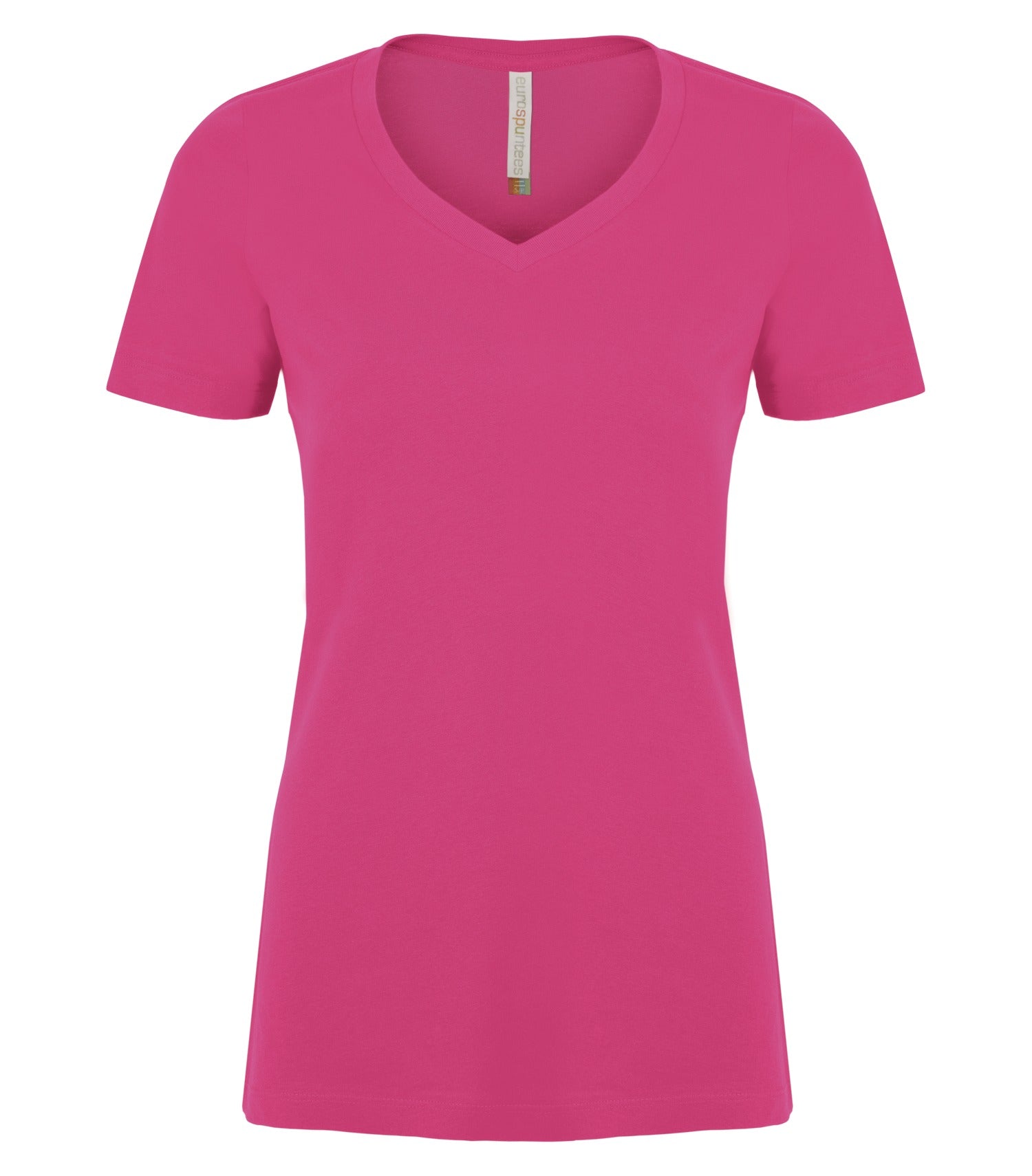 ATC RING SPUN V-NECK LADIES' TEE (ATC8001L) - Wildraspberry