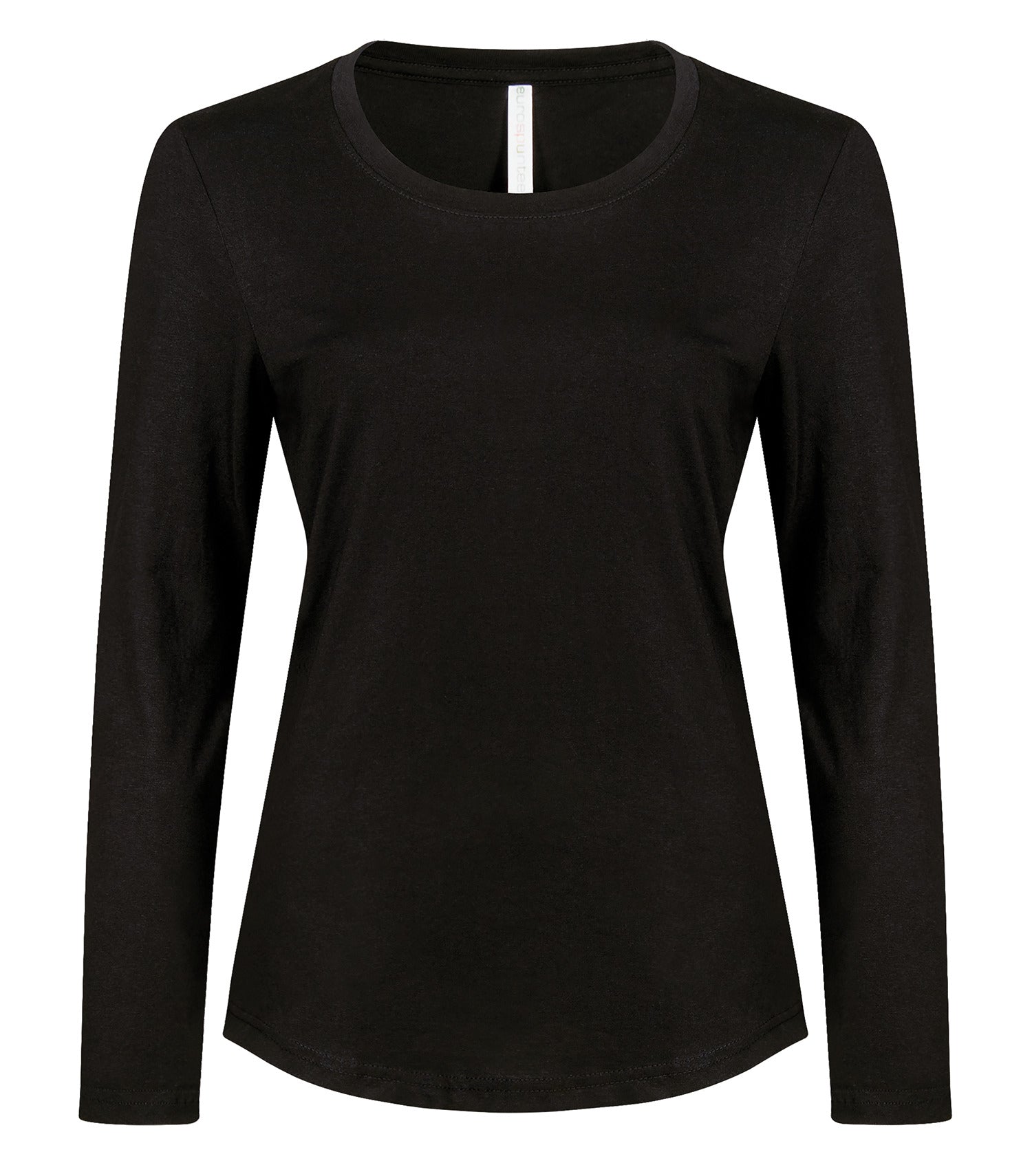ATC RING SPUN LONG SLEEVE LADIES' TEE (ATC8015L) - Black
