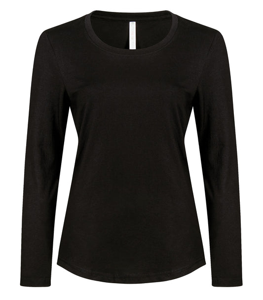 ATC™ EUROSPUN® RING SPUN LONG SLEEVE LADIES' TEE - Black