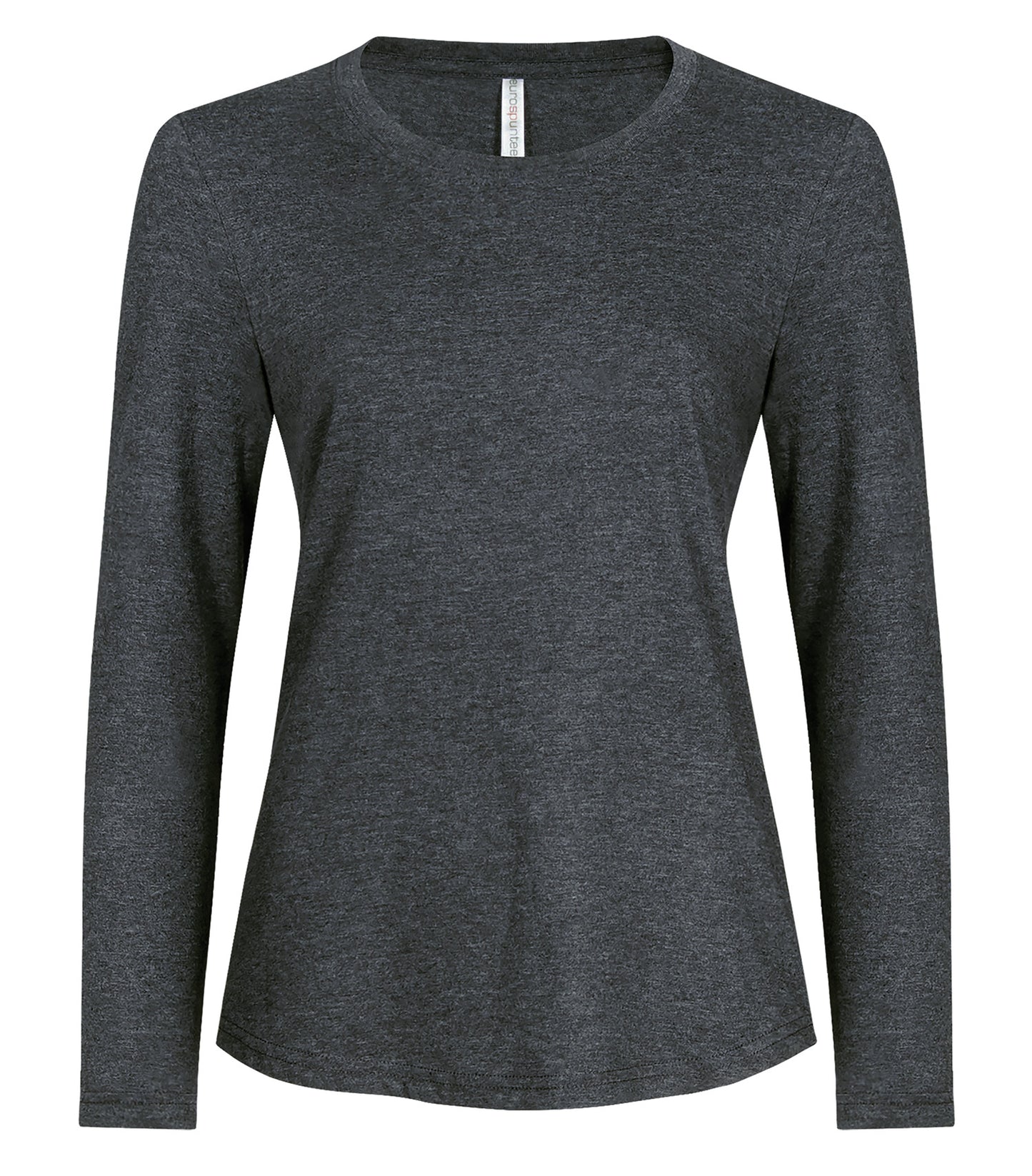 ATC RING SPUN LONG SLEEVE LADIES' TEE (ATC8015L) - Charcoal Heather