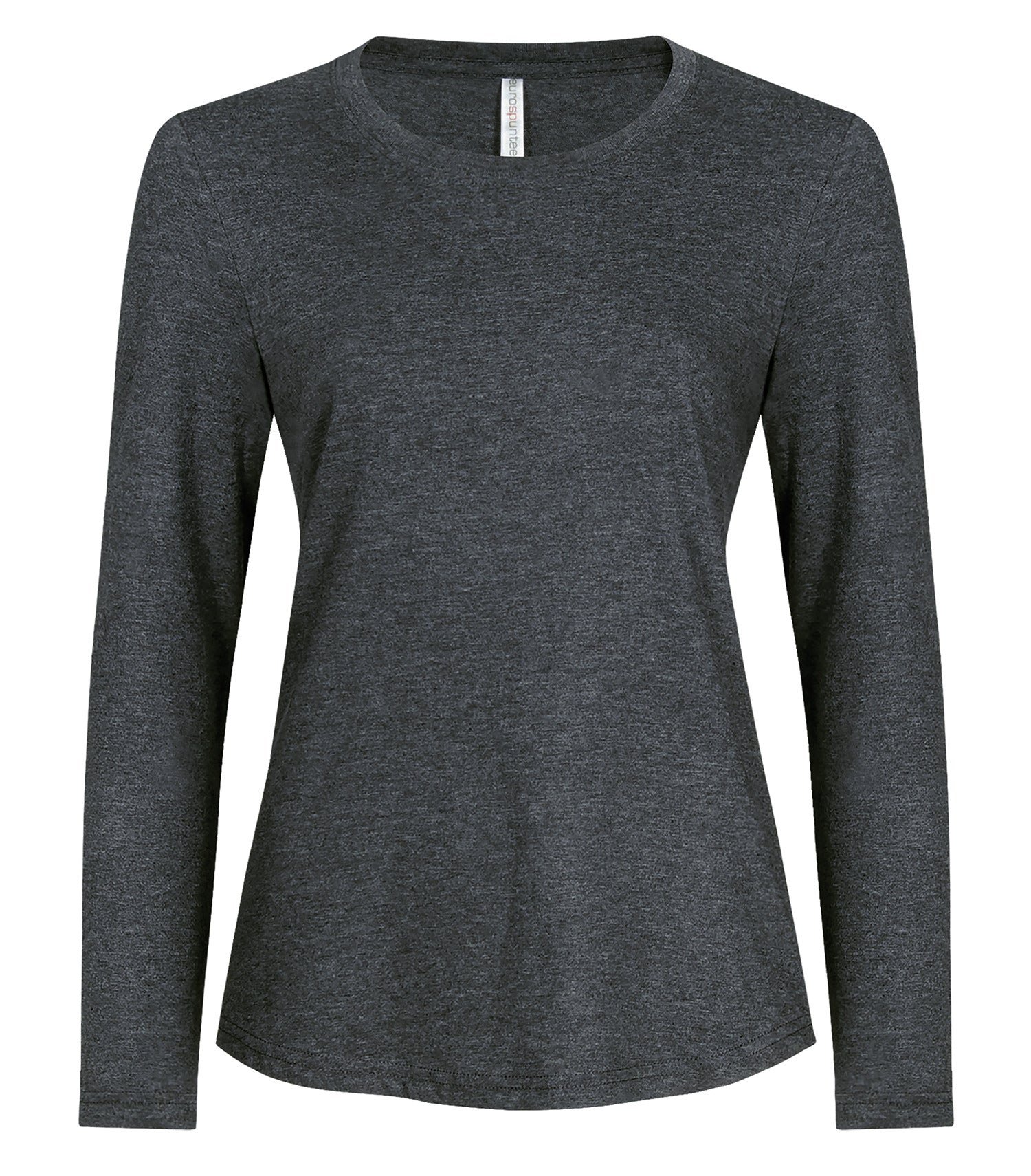 ATC RING SPUN LONG SLEEVE LADIES' TEE (ATC8015L) - Charcoal Heather