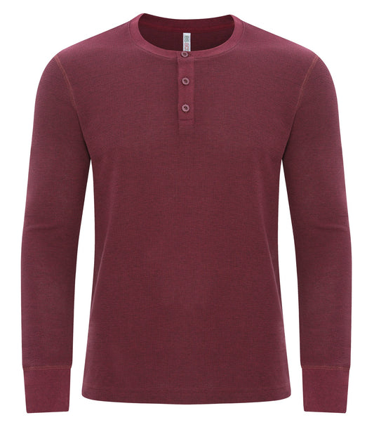 ATC™ ESACTIVE® VINTAGE THERMAL LONG SLEEVE HENLEY - Cardinal Heather