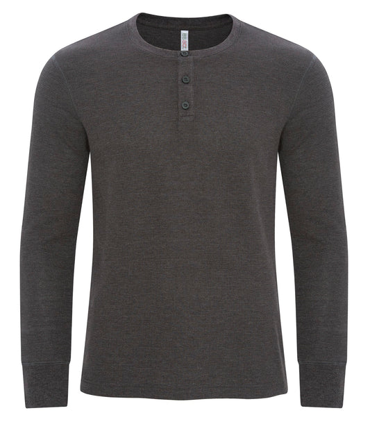 ATC™ ESACTIVE® VINTAGE THERMAL LONG SLEEVE HENLEY - Charcoal Heather