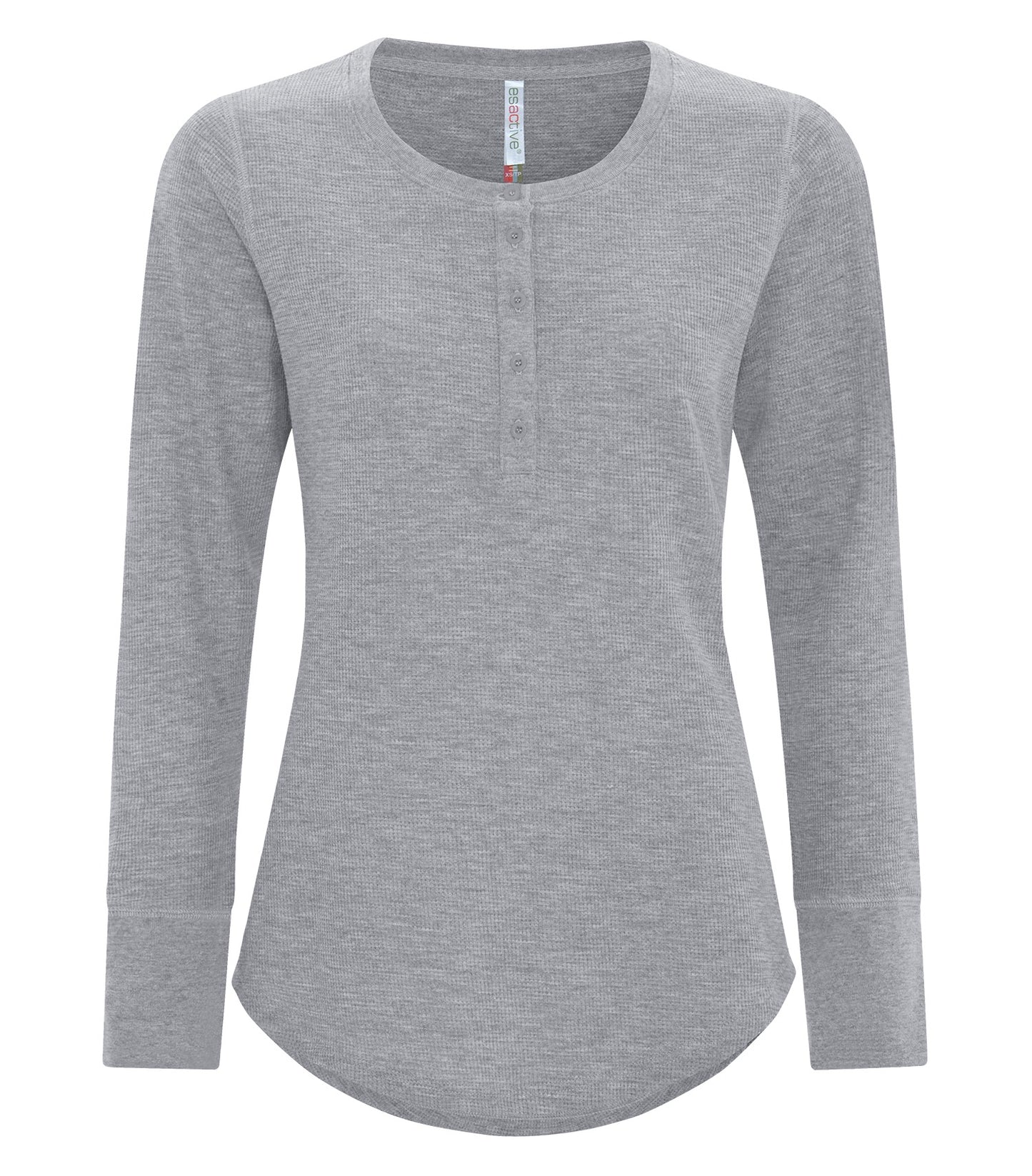 ATC VINTAGE THERMAL LONG SLEEVE LADIES' HENLEY (ATC8064L) - Athleticgrey