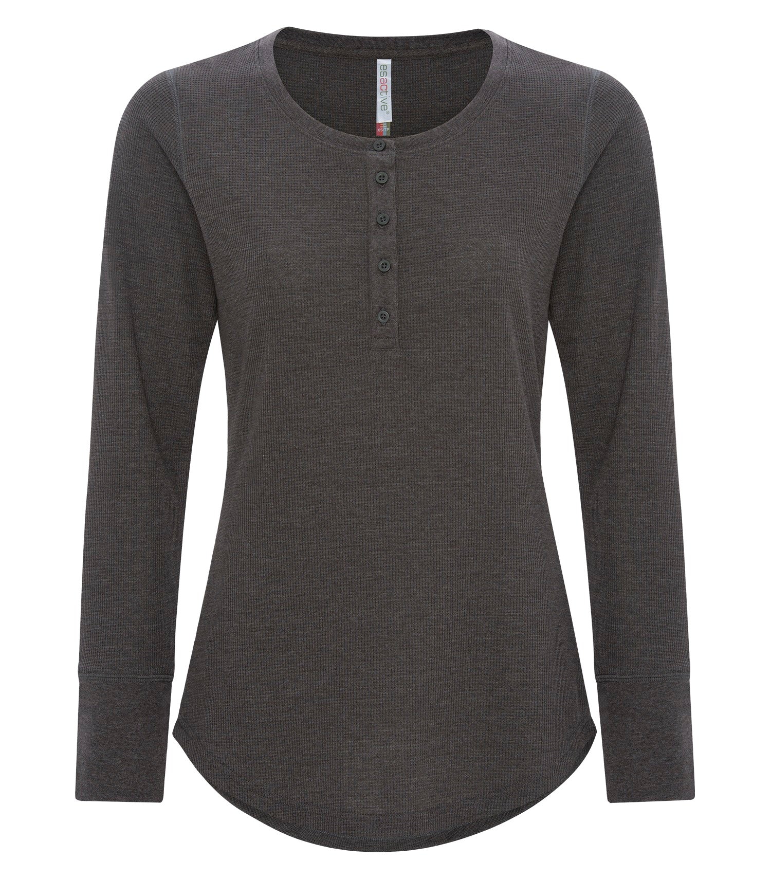 ATC VINTAGE THERMAL LONG SLEEVE LADIES' HENLEY (ATC8064L) - Charcoalheather