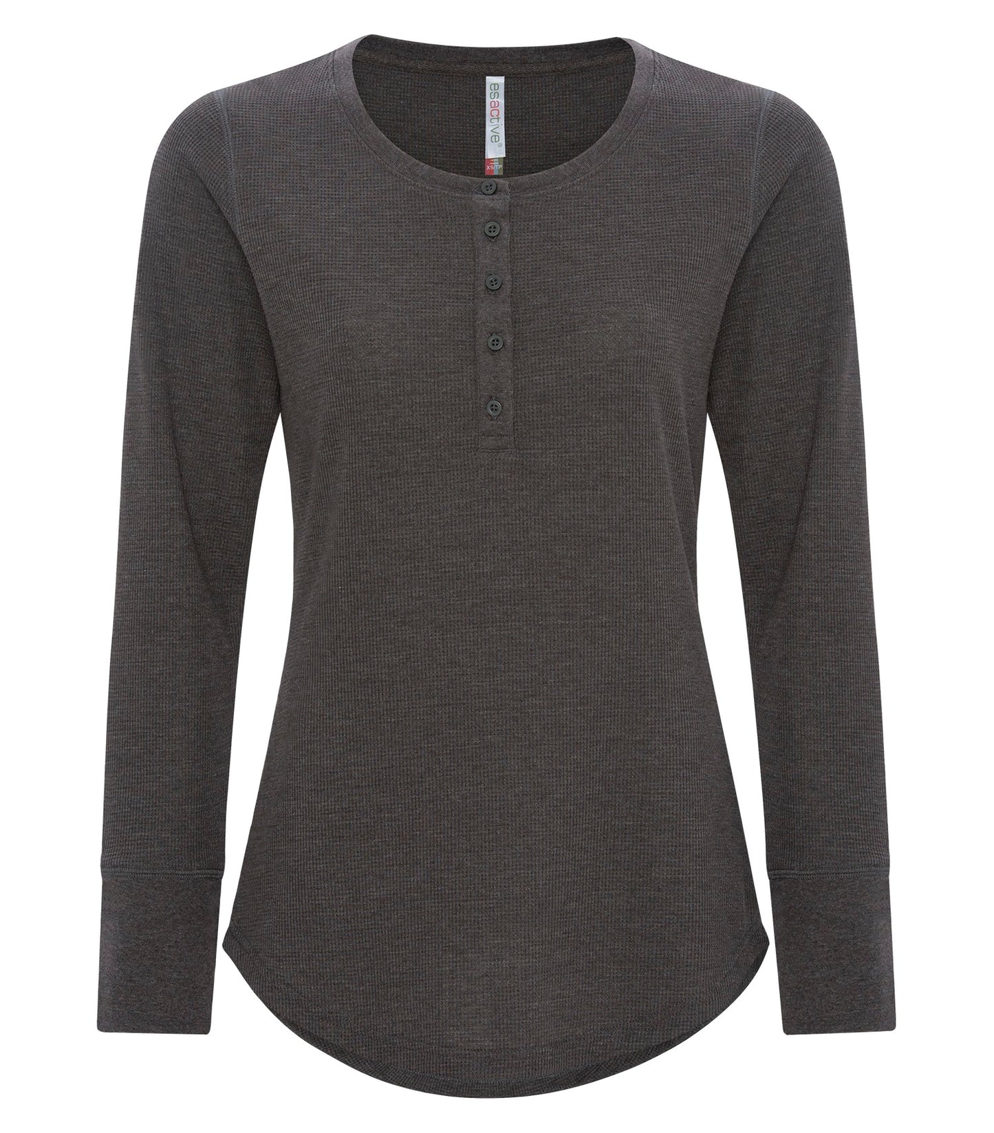 ATC VINTAGE THERMAL LONG SLEEVE LADIES' HENLEY (ATC8064L) - Charcoalheather