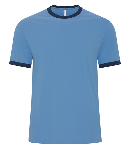 ATC™ EUROSPUN® RINGER TEE - Carolina Blue/True Navy