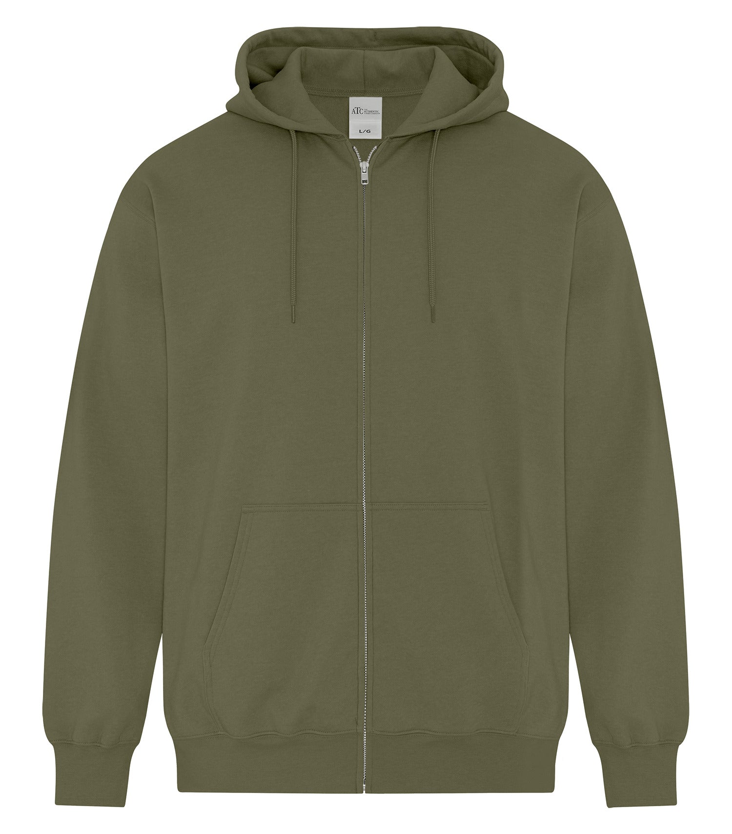 ATC EVERYDAY FLEECE FULL ZIP HOODIE (ATCF2600) - Military Green