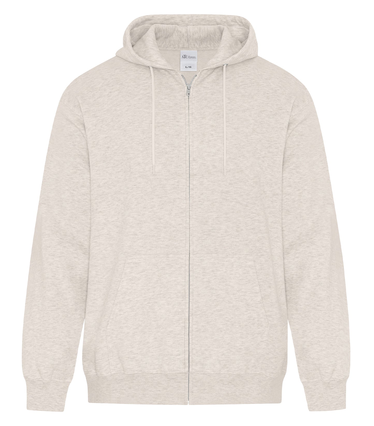 ATC EVERYDAY FLEECE FULL ZIP HOODIE (ATCF2600) - Oatmeal Heather