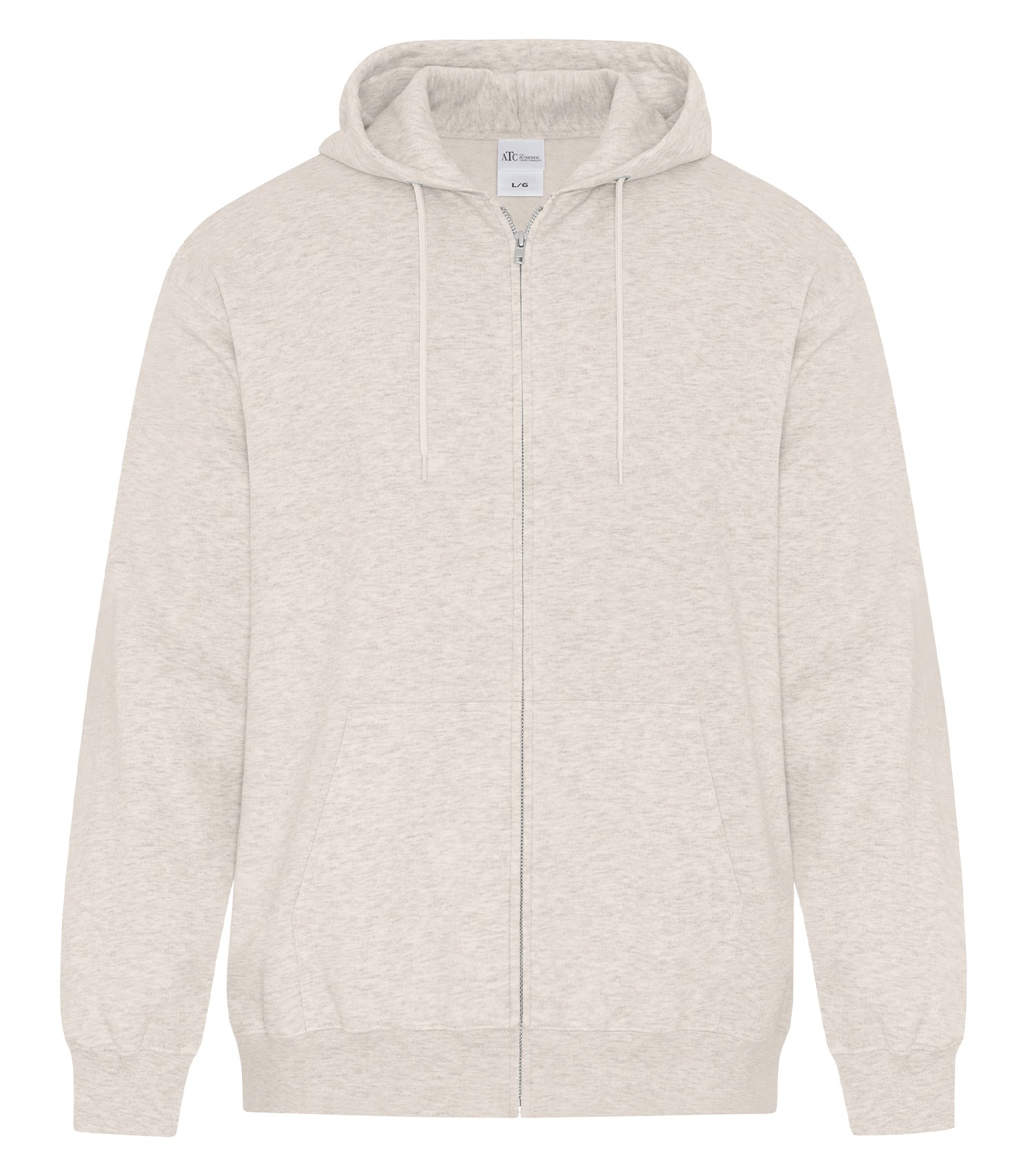 ATC EVERYDAY FLEECE FULL ZIP HOODIE (ATCF2600) - Oatmeal Heather