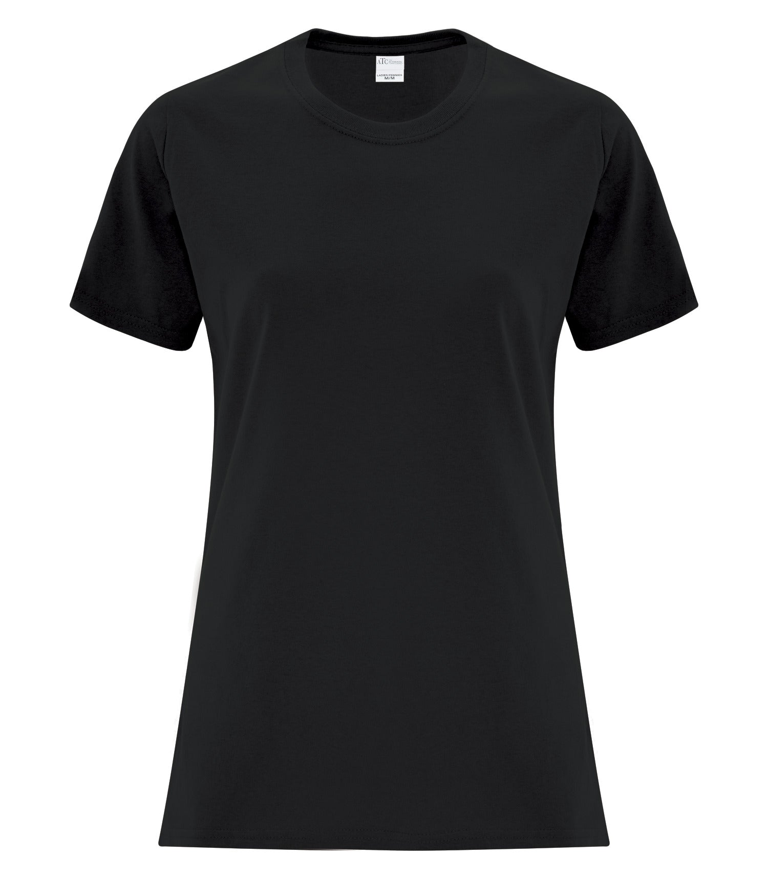 ATC EVERYDAY SIDE SEAM LADIES' TEE (ATCS1000L) - Black