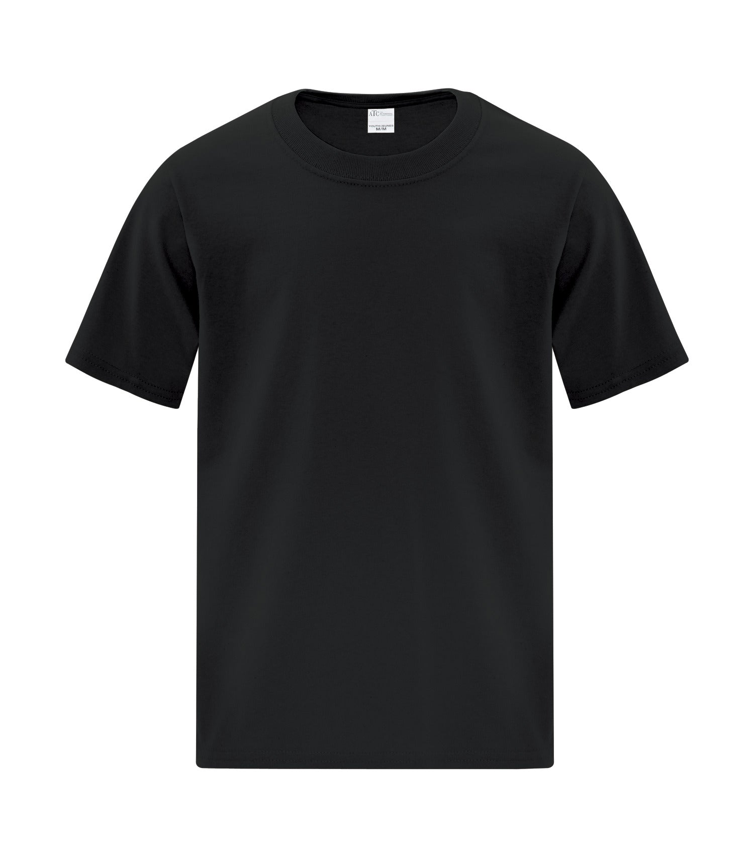ATC EVERYDAY SIDE SEAM YOUTH TEE (ATCS1000Y) - Black