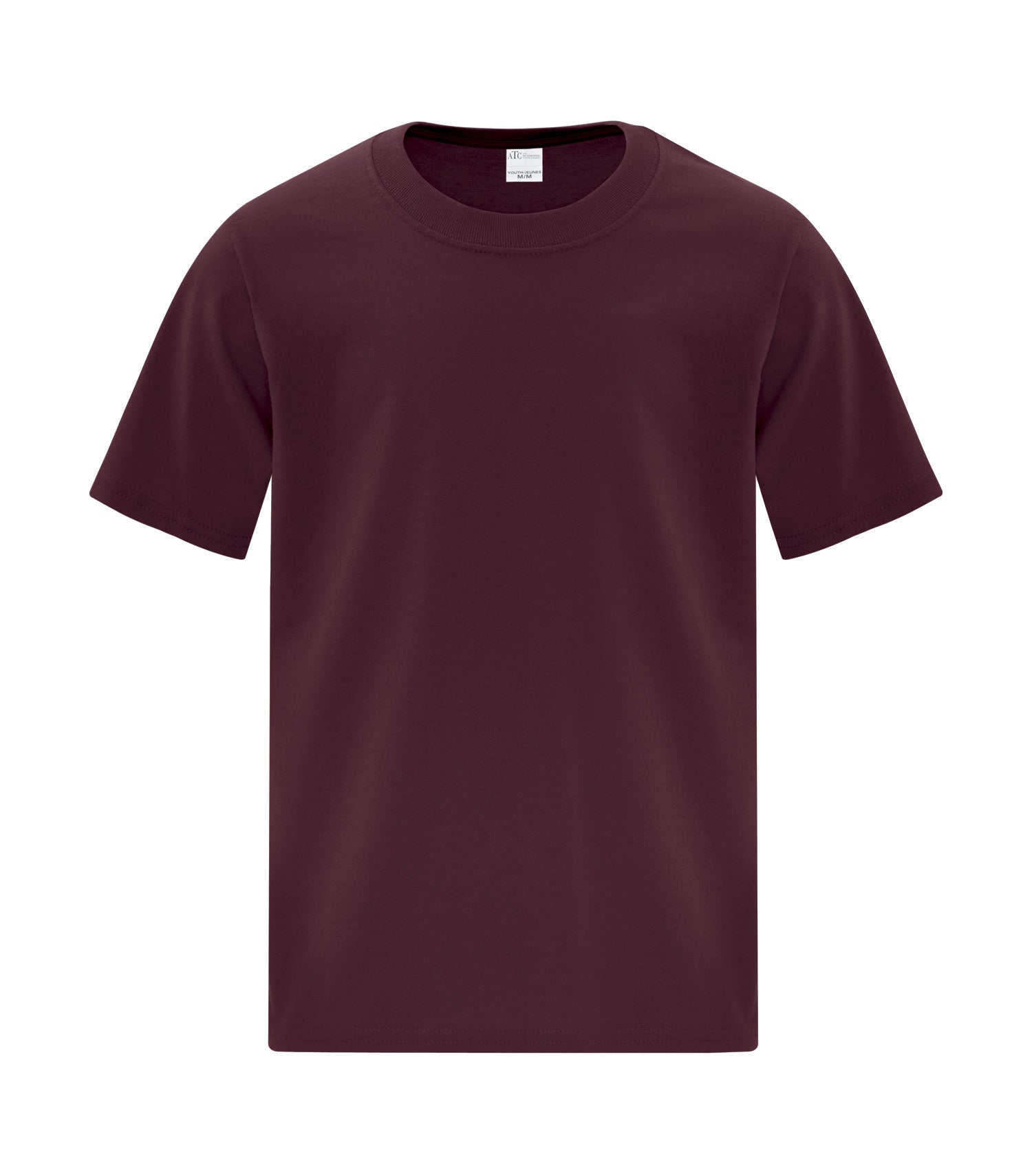 ATC EVERYDAY SIDE SEAM YOUTH TEE (ATCS1000Y) - Maroon
