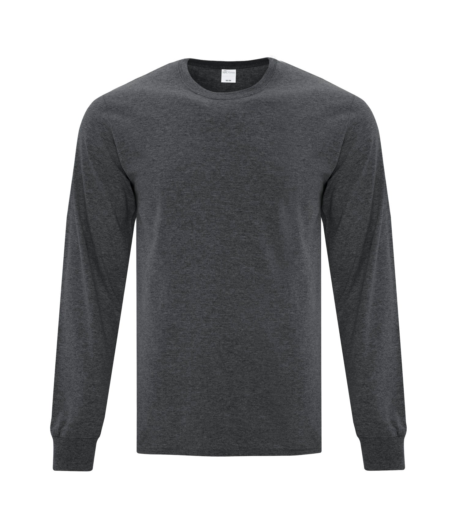 ATC EVERYDAY SIDE SEAM LONG SLEEVE TEE (ATCS1015) - Darkheathergrey